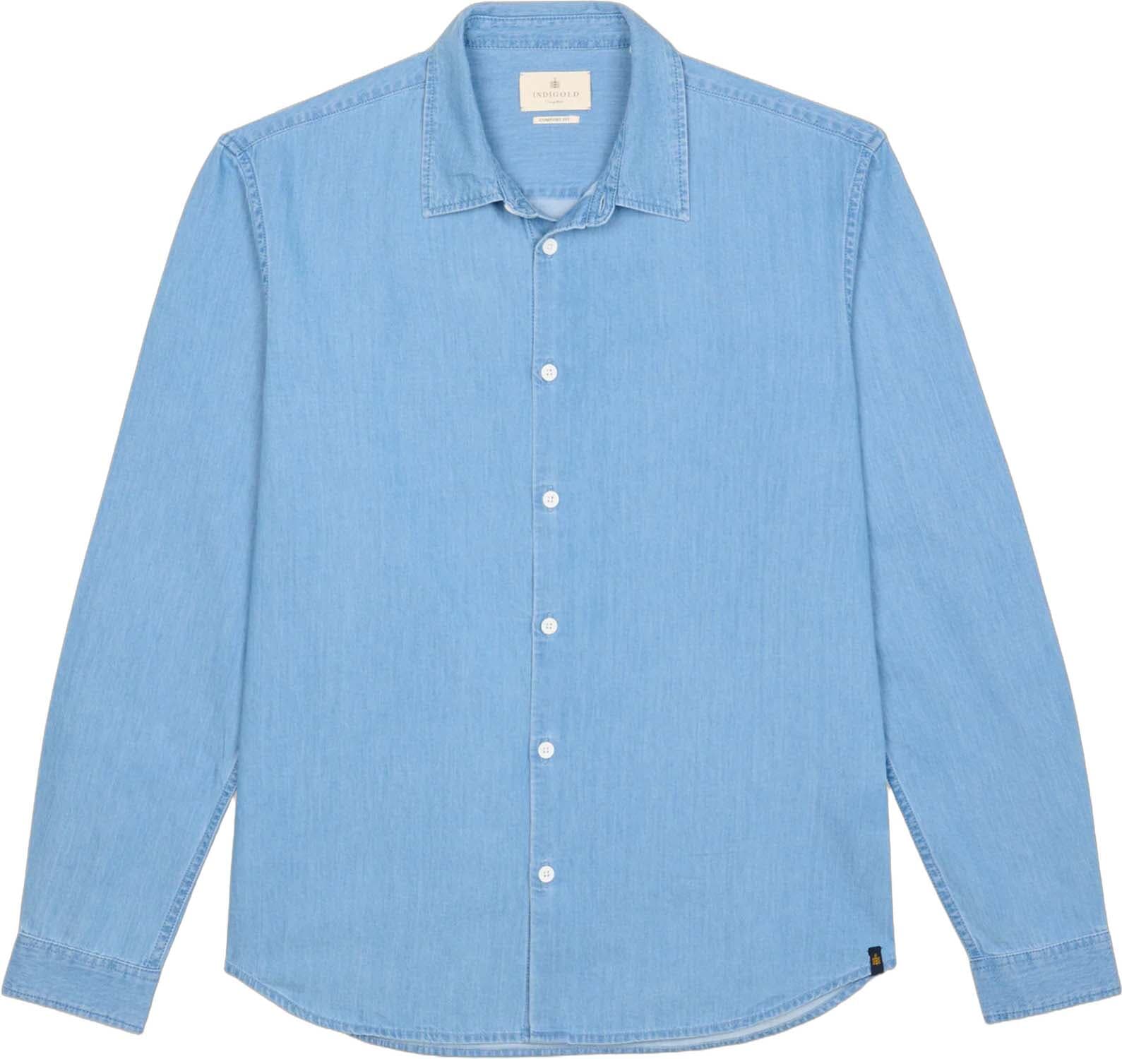  Overhemd Denim Schaduw Blauw