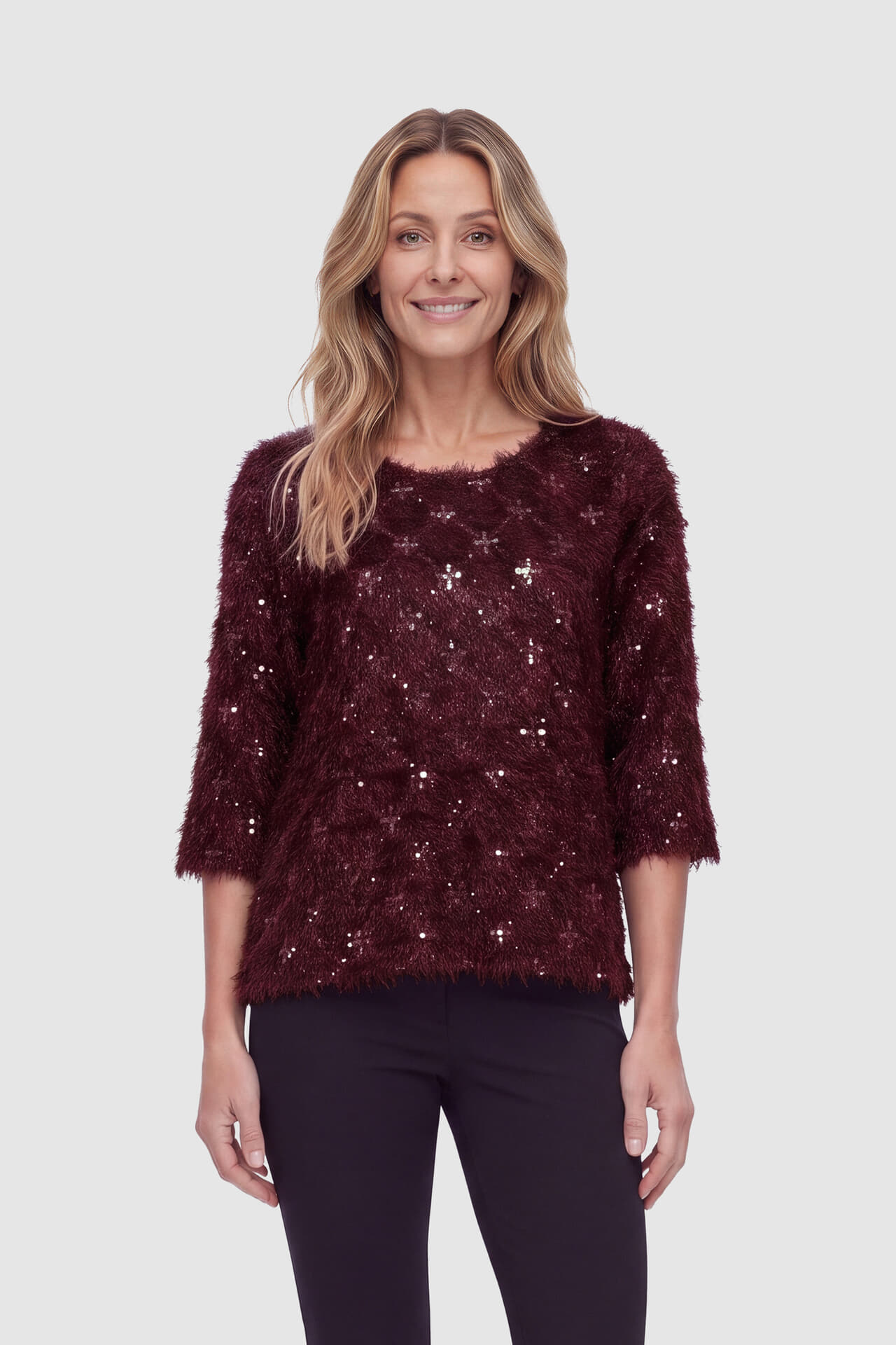 Freequent Trui Nalle-BL Bordeaux Rood