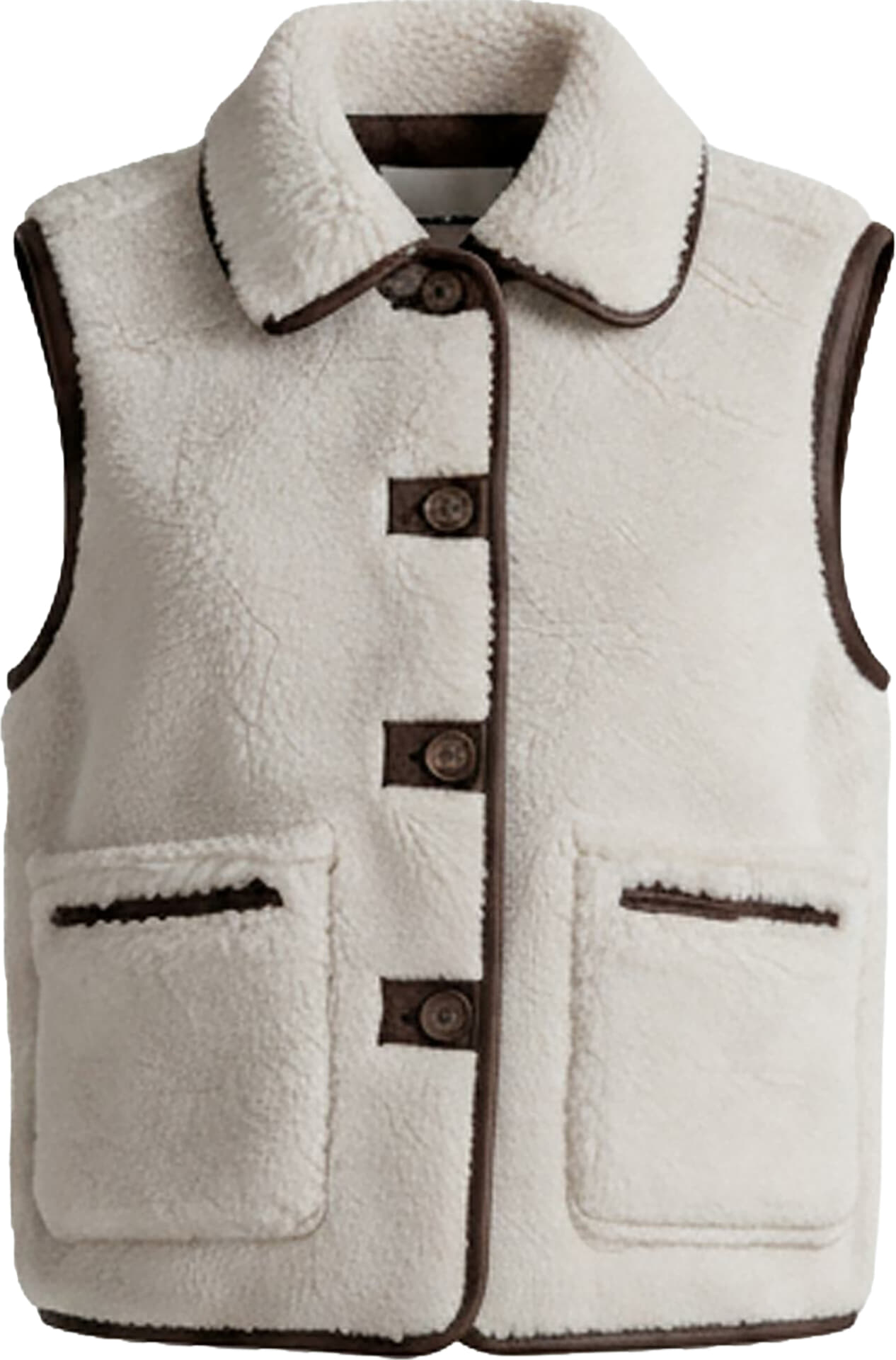 With Black Bodywarmer Iris Bonded Off White