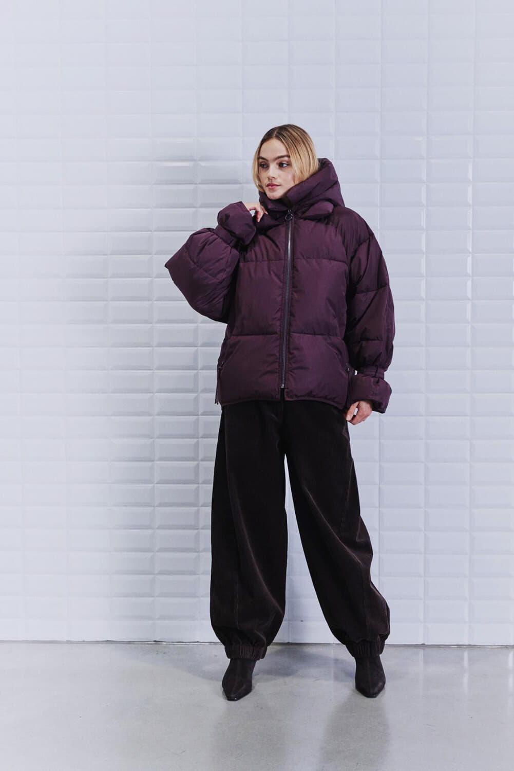 With Black Jas Kylie Echt Dons Bordeaux Rood