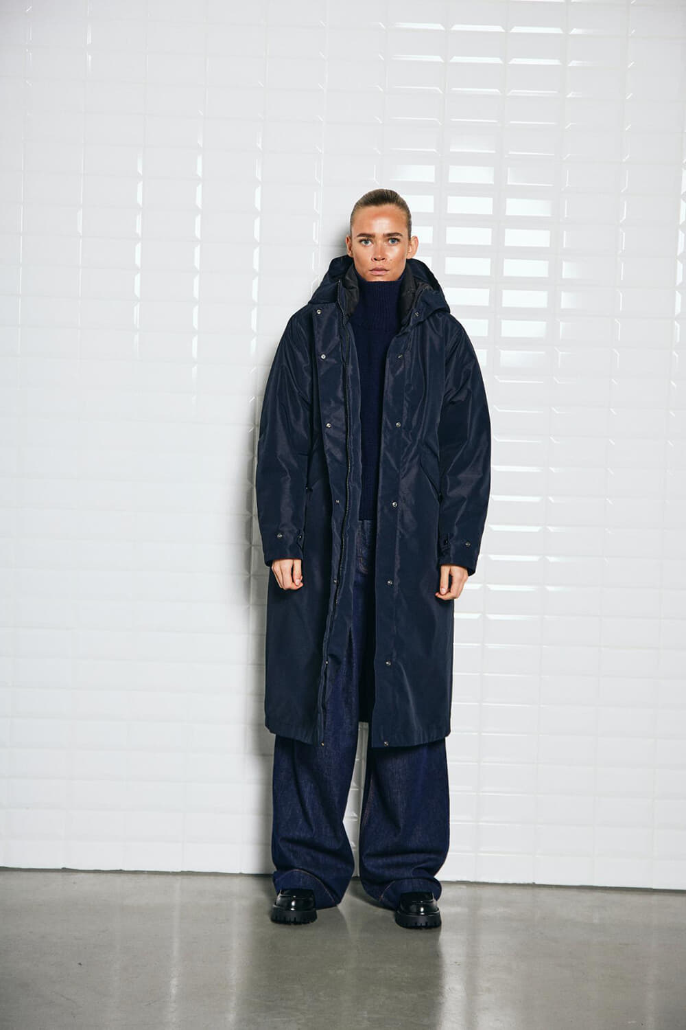 With Black Parka Jas Brooklyn Function Blauw