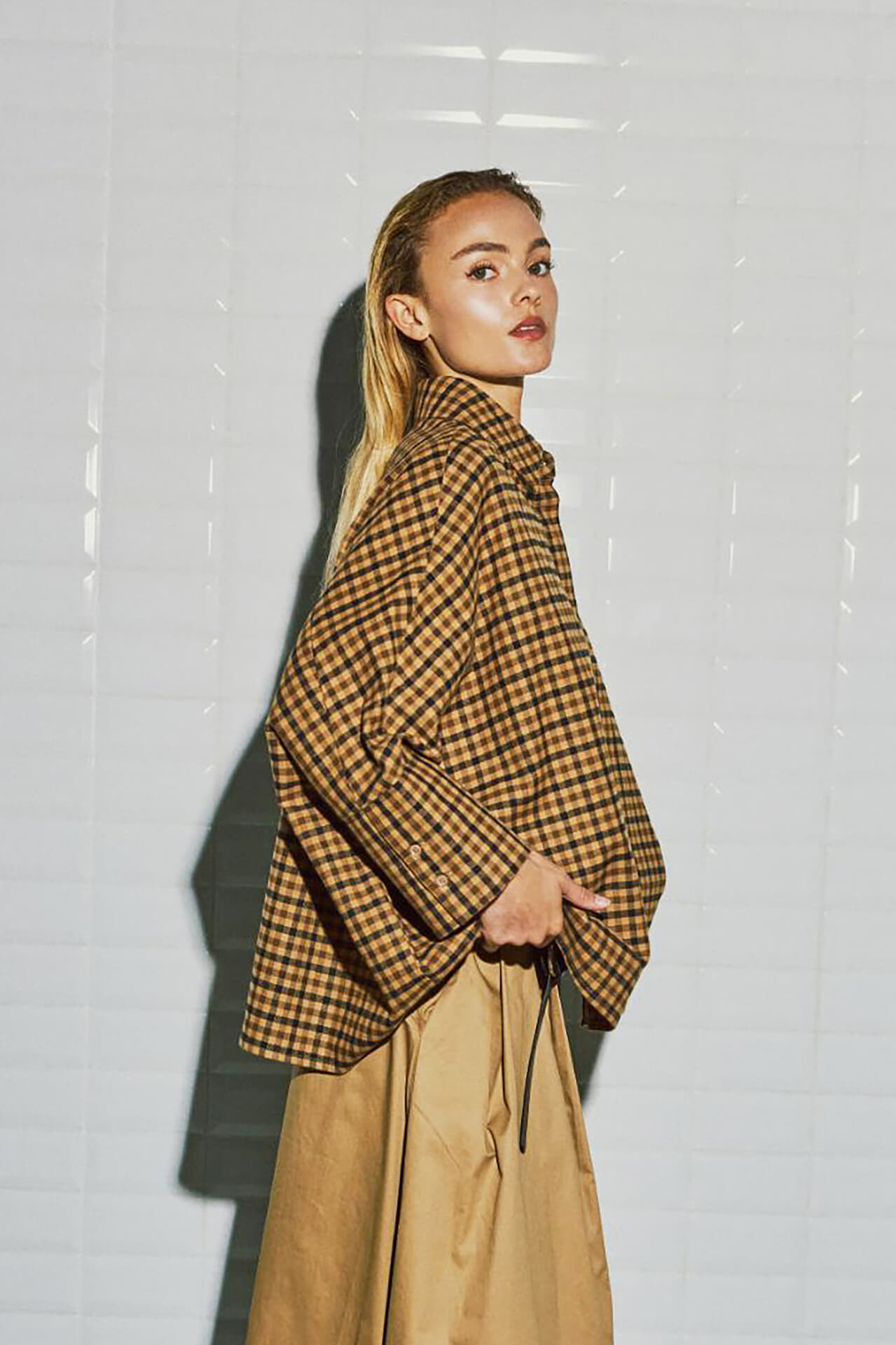 With Black Blouse Madison Camel