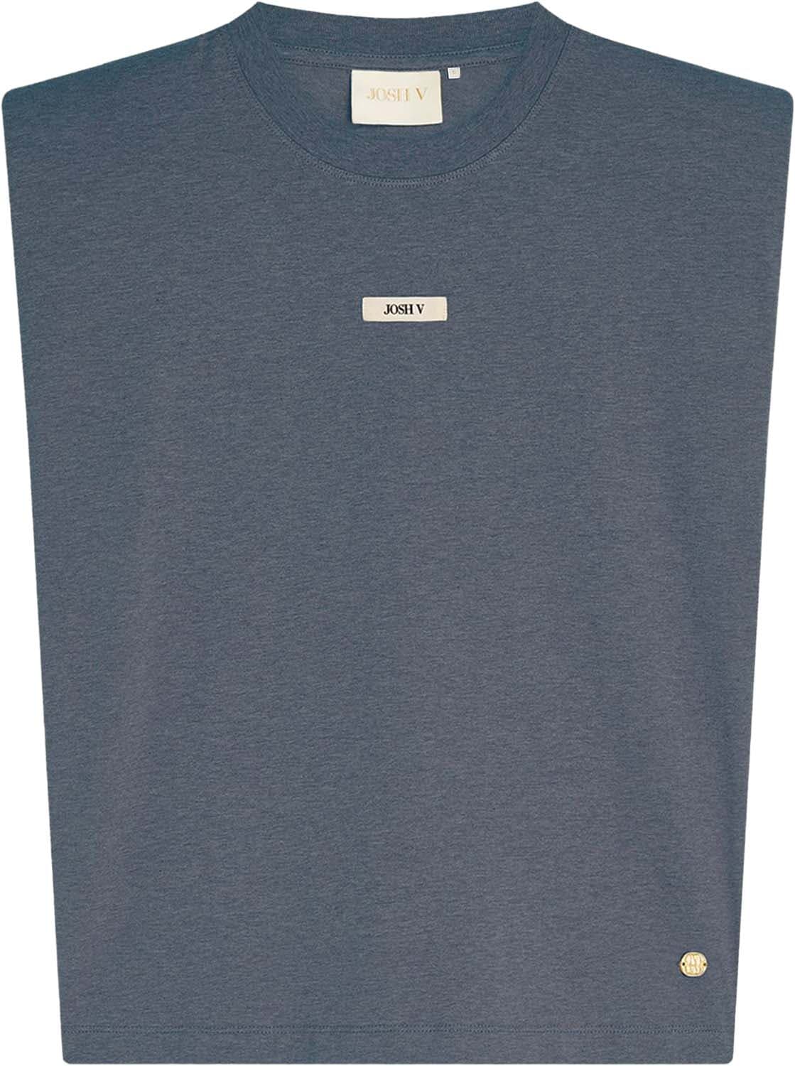 Josh V SUE regular fit T-shirt with logo Blauw