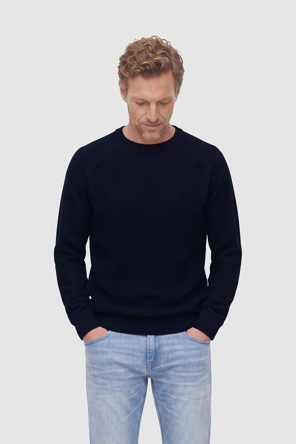 Born With Appetite Pullover Landon Structure Navy
