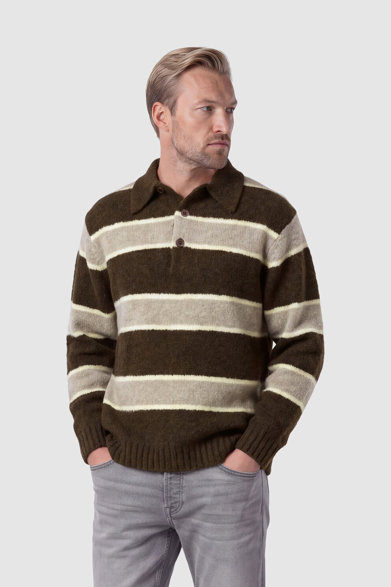 Supply & Co Trui Prescott Knitted Polo Beige