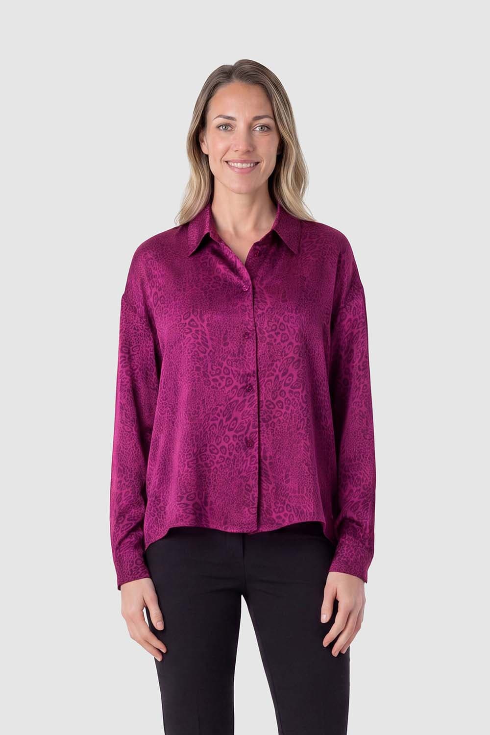 In Shape Blouse Casey Bordeaux Rood