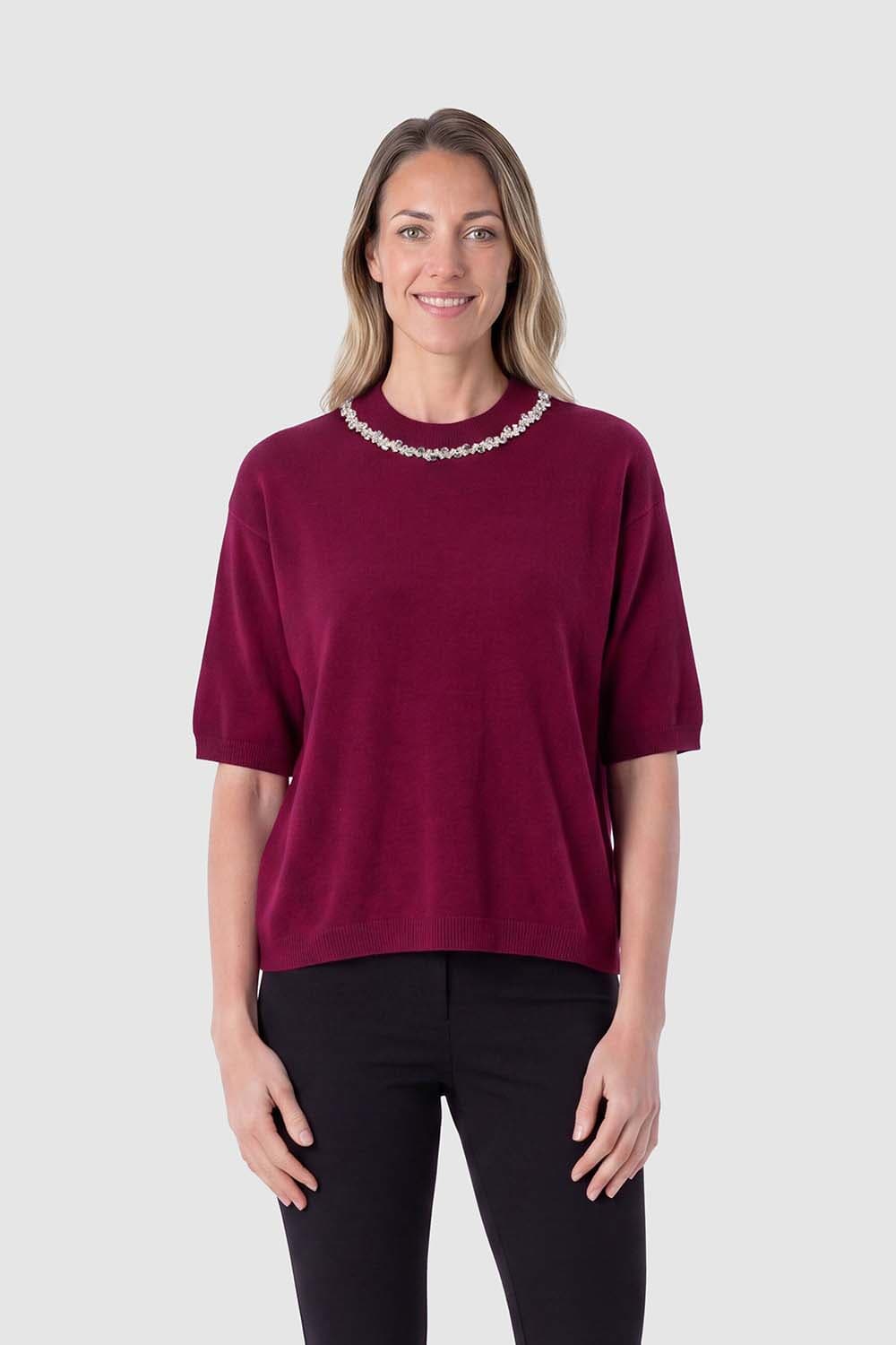 In Shape Pullover Cerren Bordeaux Rood
