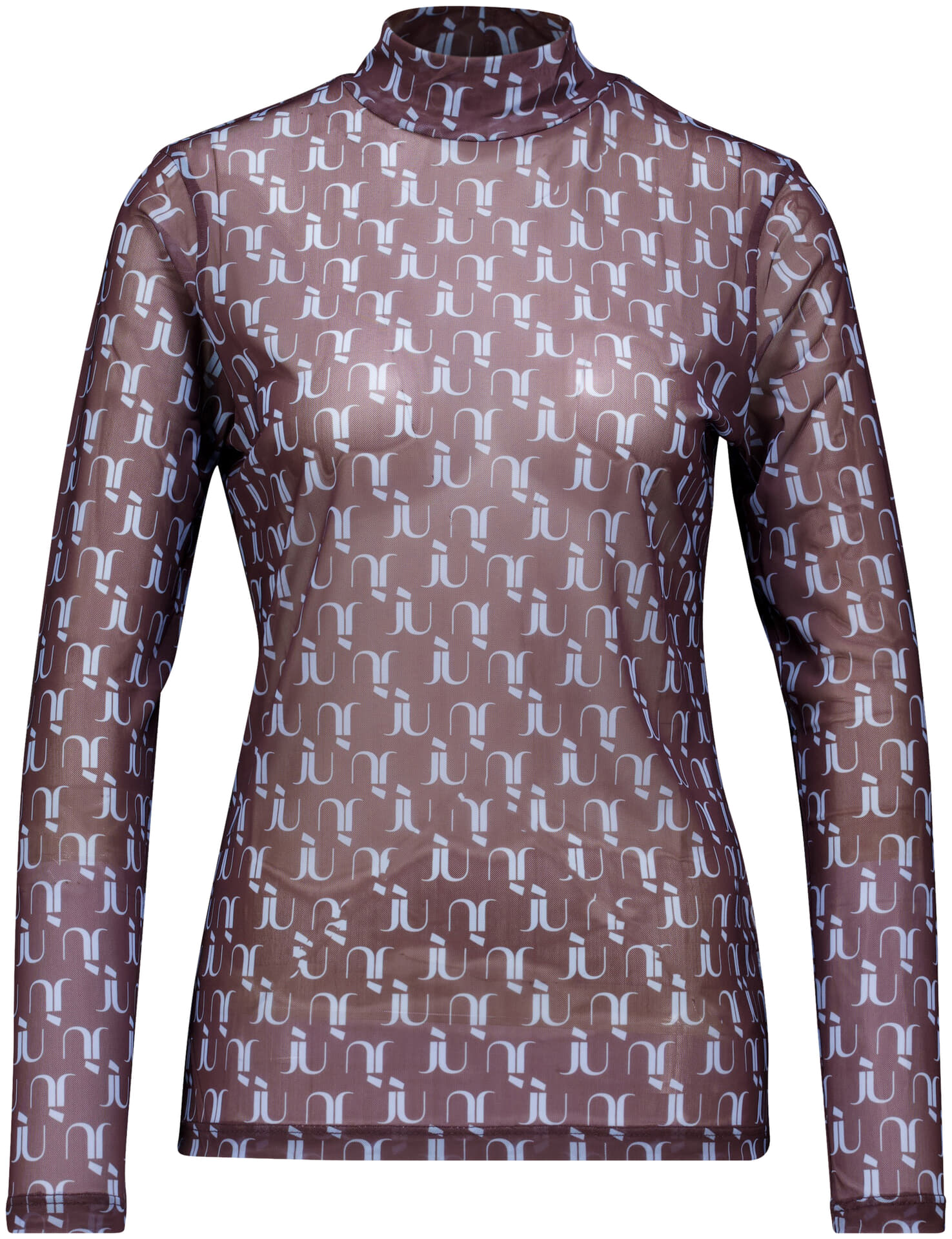 J'amu Top  Dila Mesh Aop Bordeaux Rood