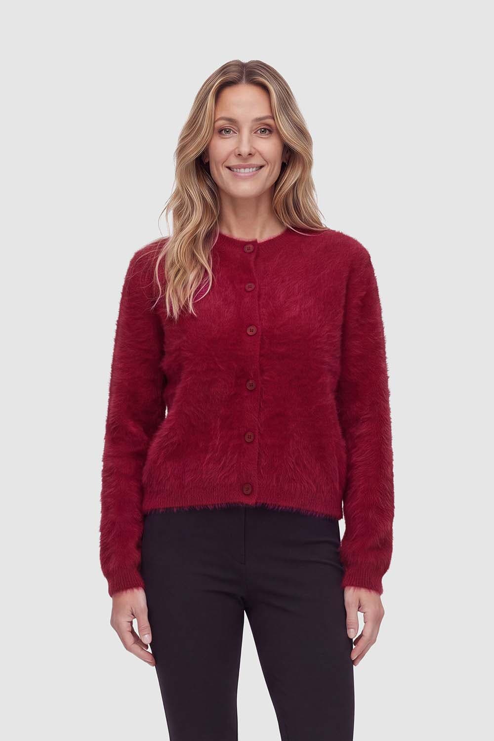 J'amu Vest Senna Bordeaux Rood