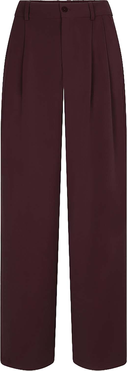 Esqualo Broek wide leg Bordeaux Rood