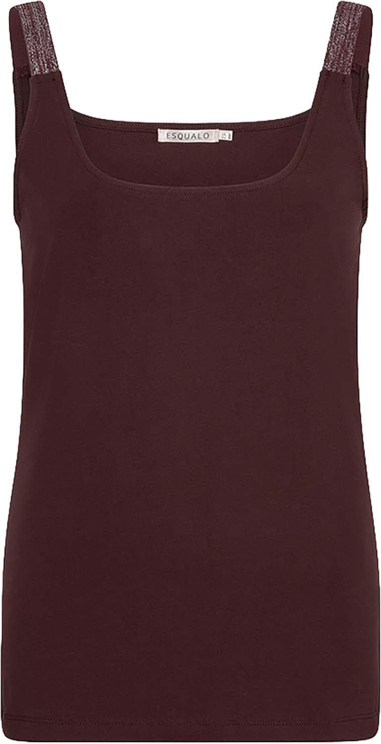 Esqualo Singlet lurex straps Bordeaux Rood