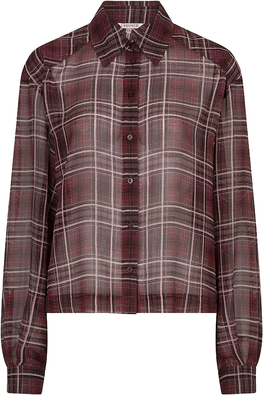 Esqualo Blouse  Autumn Check Bordeaux Rood