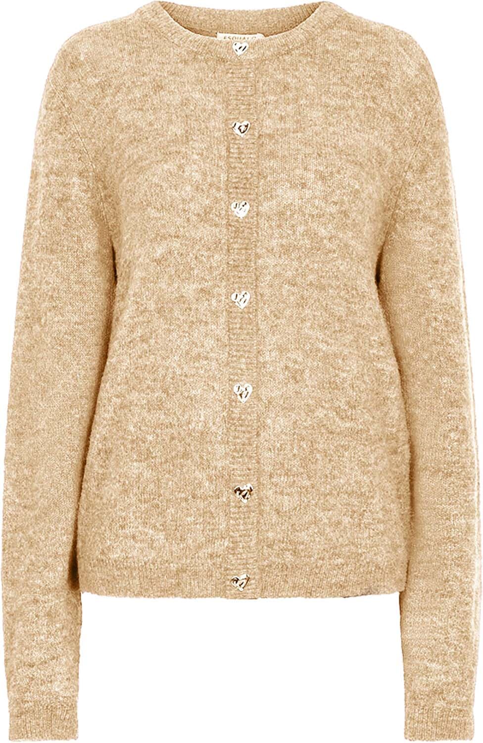 Esqualo Vest Closed Placket fancy buttons Beige
