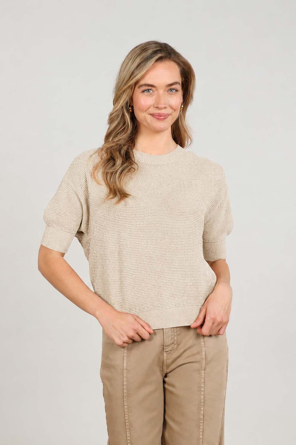 Nukus Top Kinty Lurex Beige