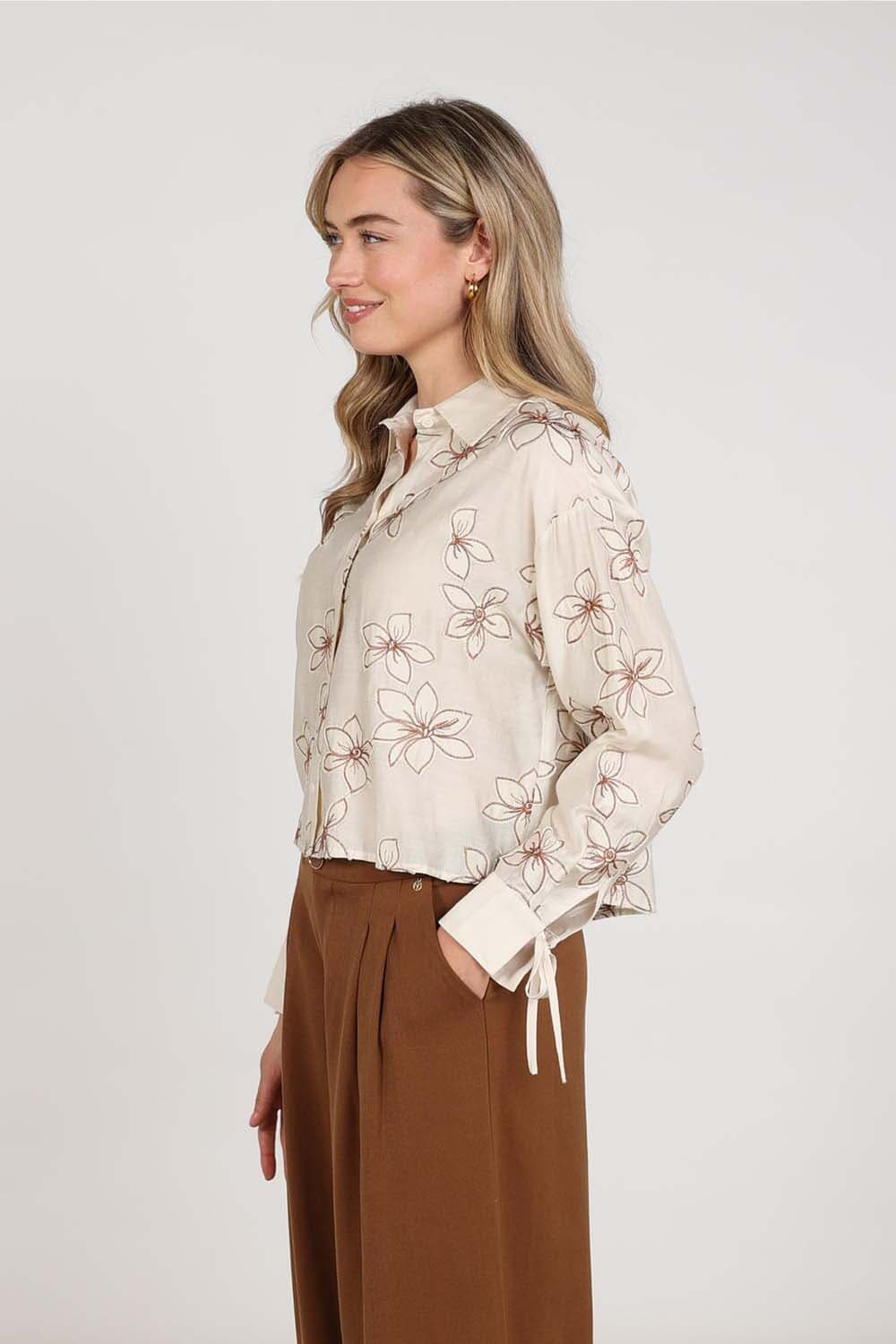 Nukus Blouse Bailey Flower Beige