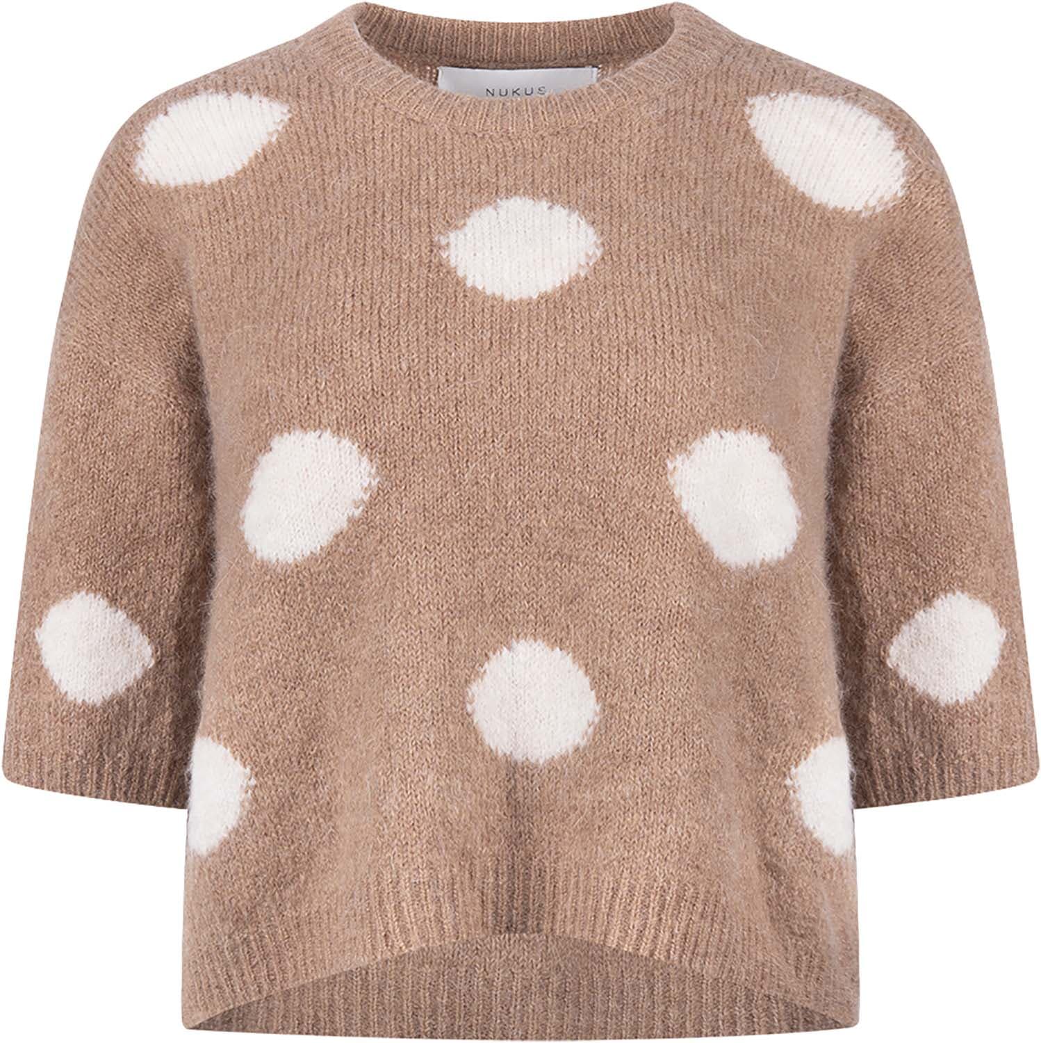 Nukus Trui Lara Pullover Dots Taupe