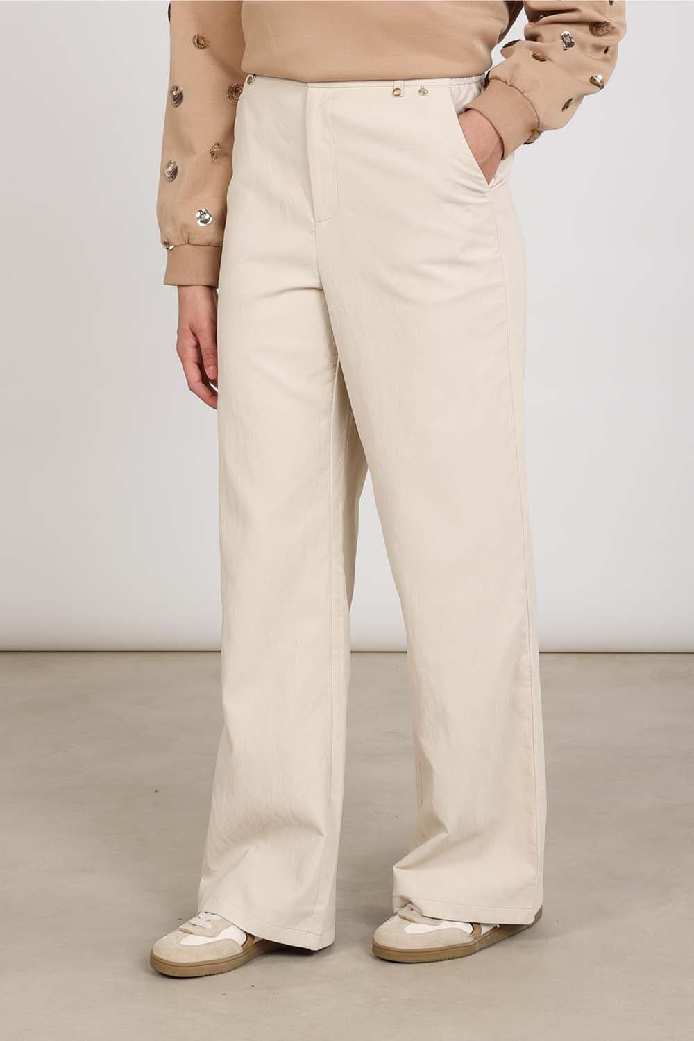 Nukus Broek Jill PU Beige