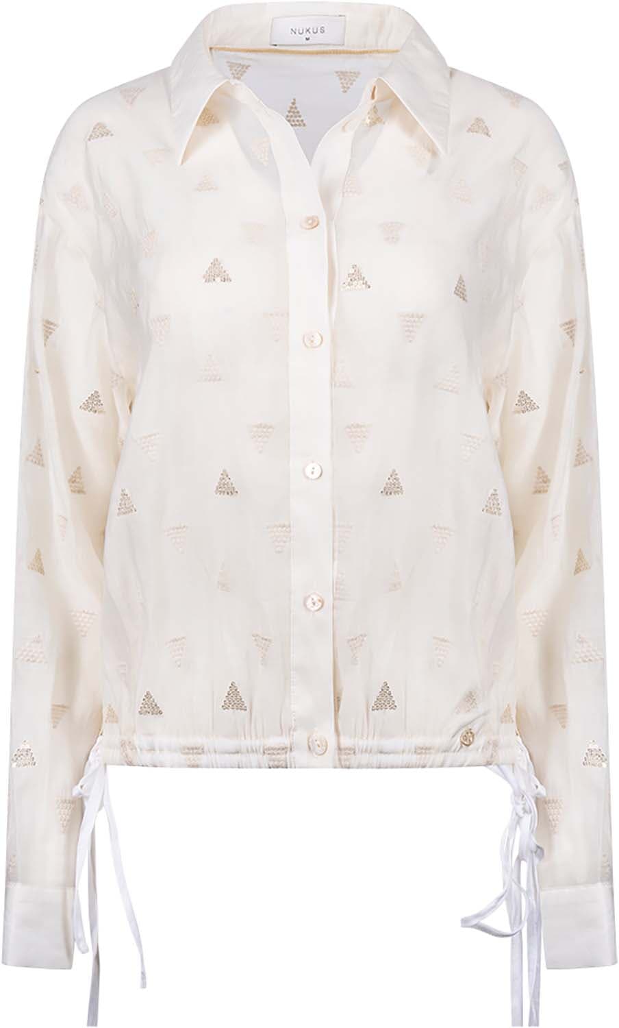 Nukus Blouse Ally Square Embroidery Off White