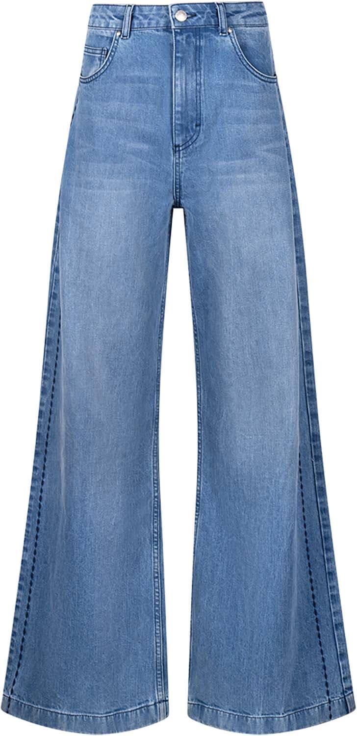Nukus Broek Stevi Embroidery Jeans Light