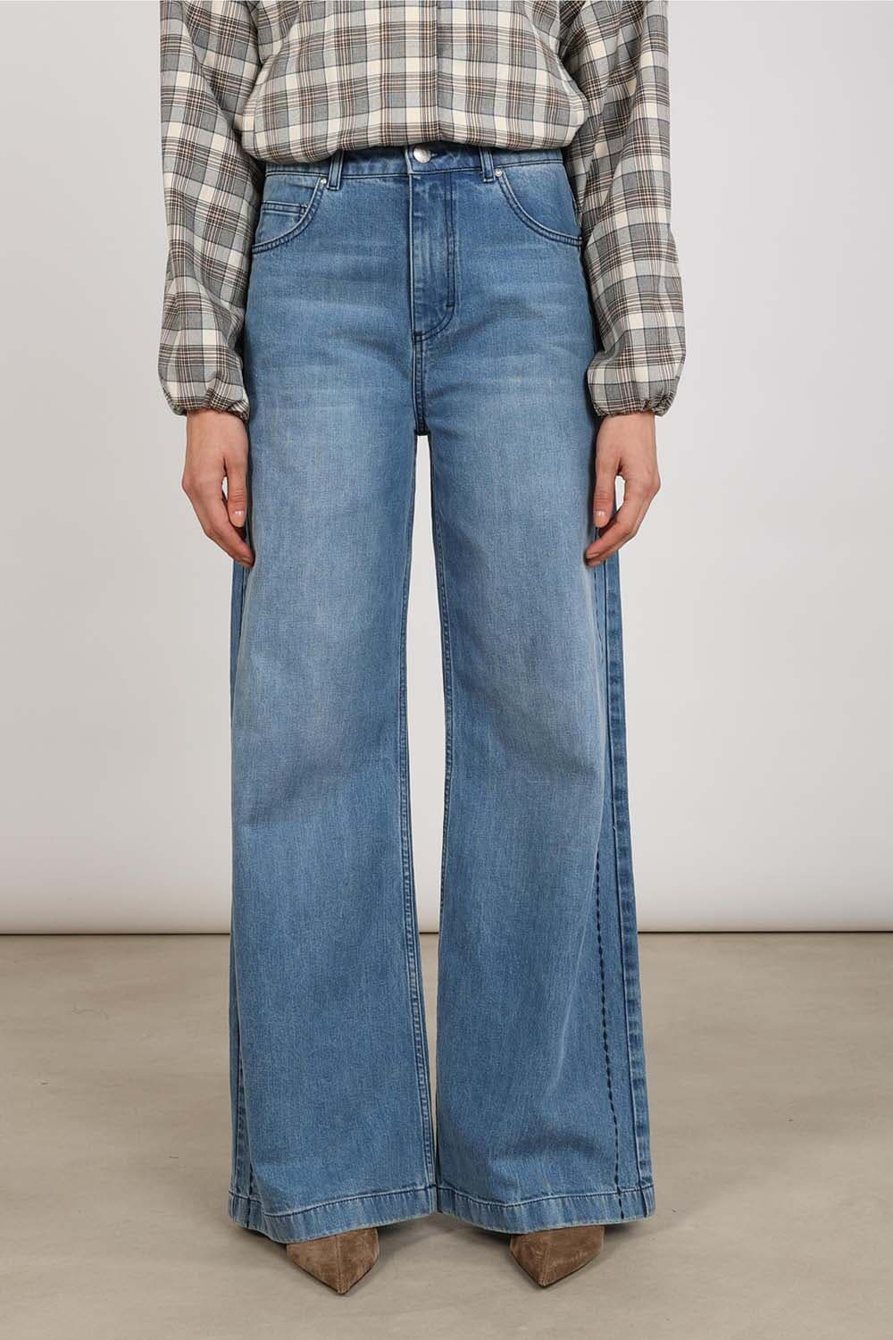 Nukus Broek Stevi Embroidery Jeans Light