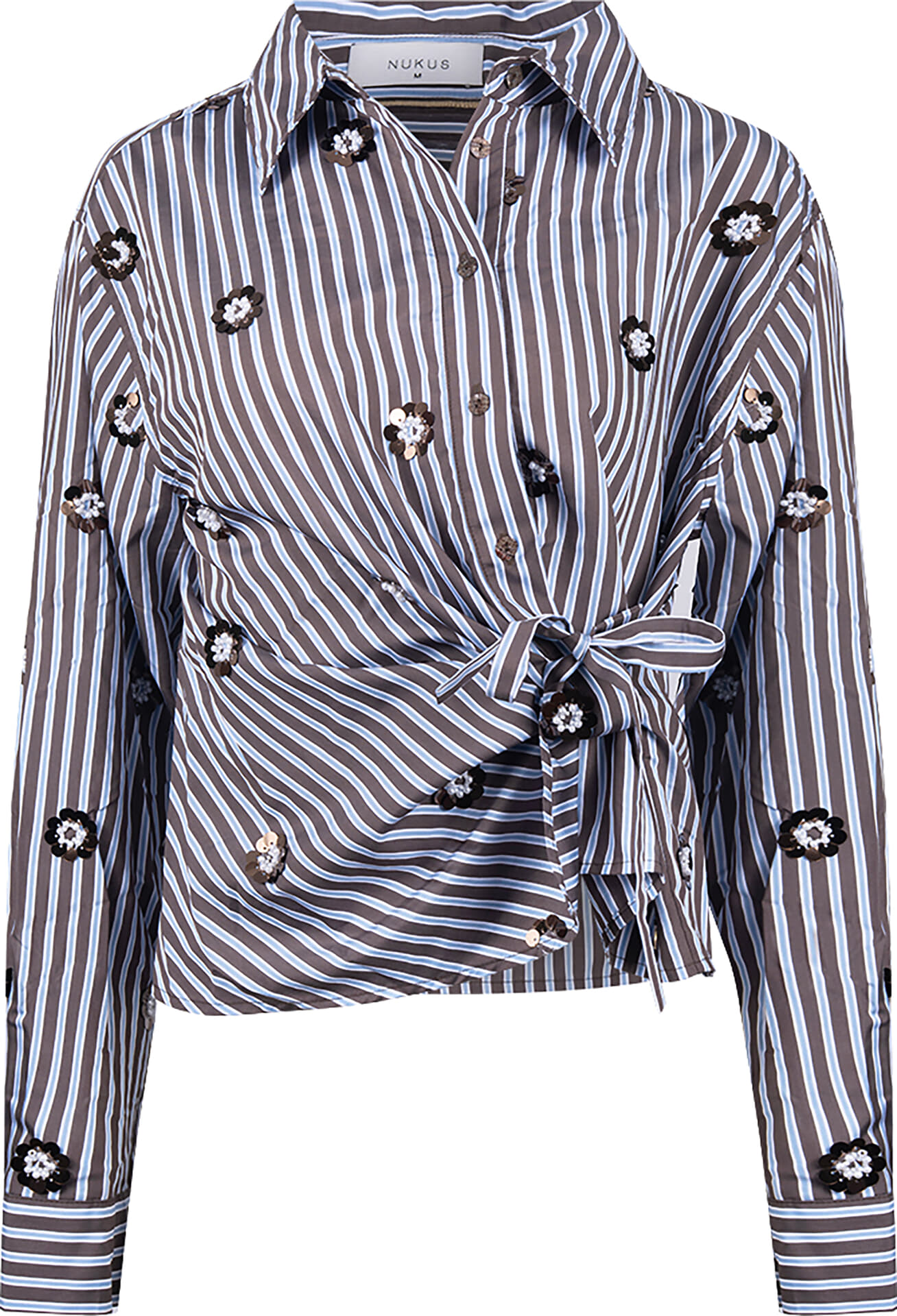 Nukus Blouse Amy  Stripe Bruin
