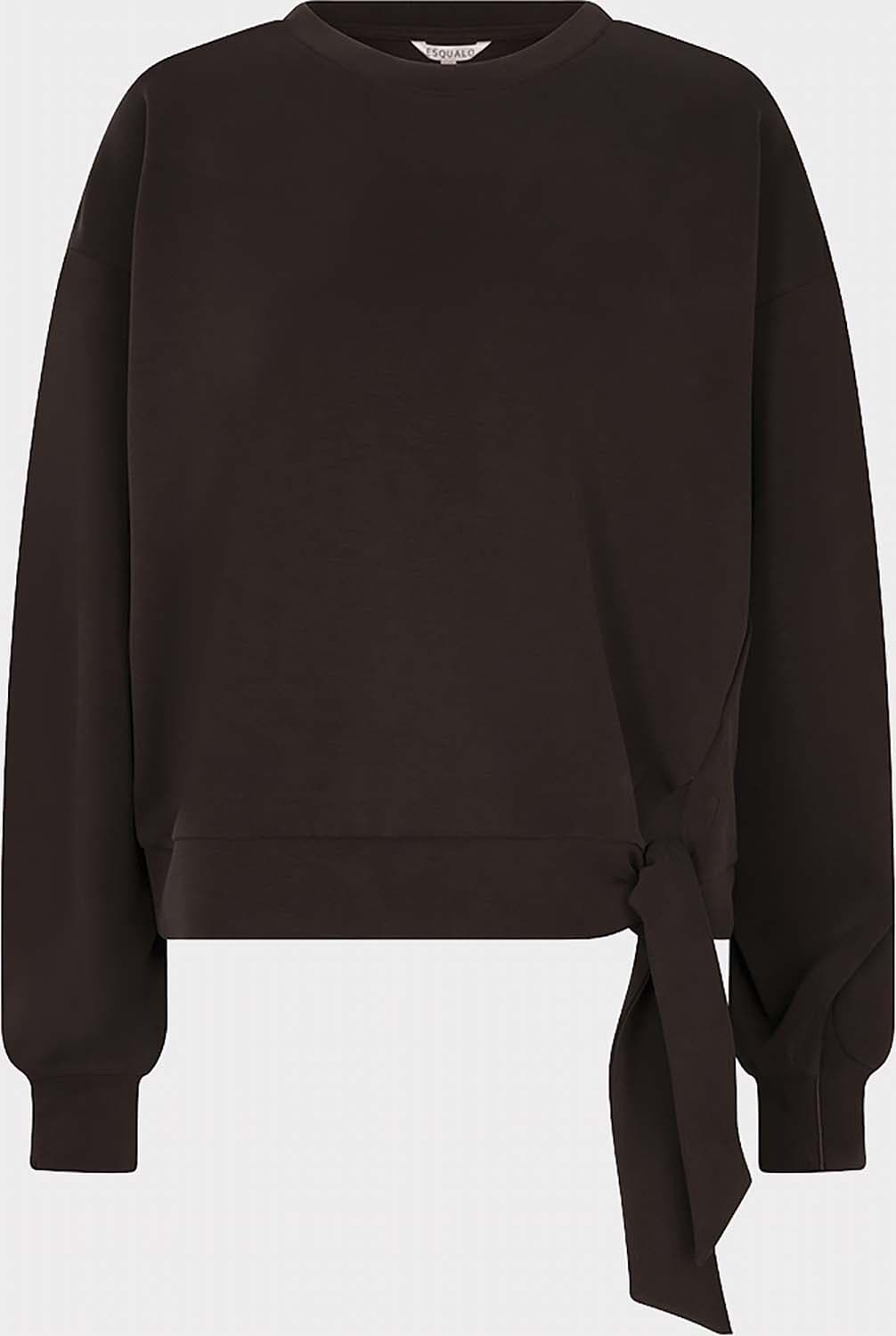 Esqualo Sweater Modal knot detail Bruin