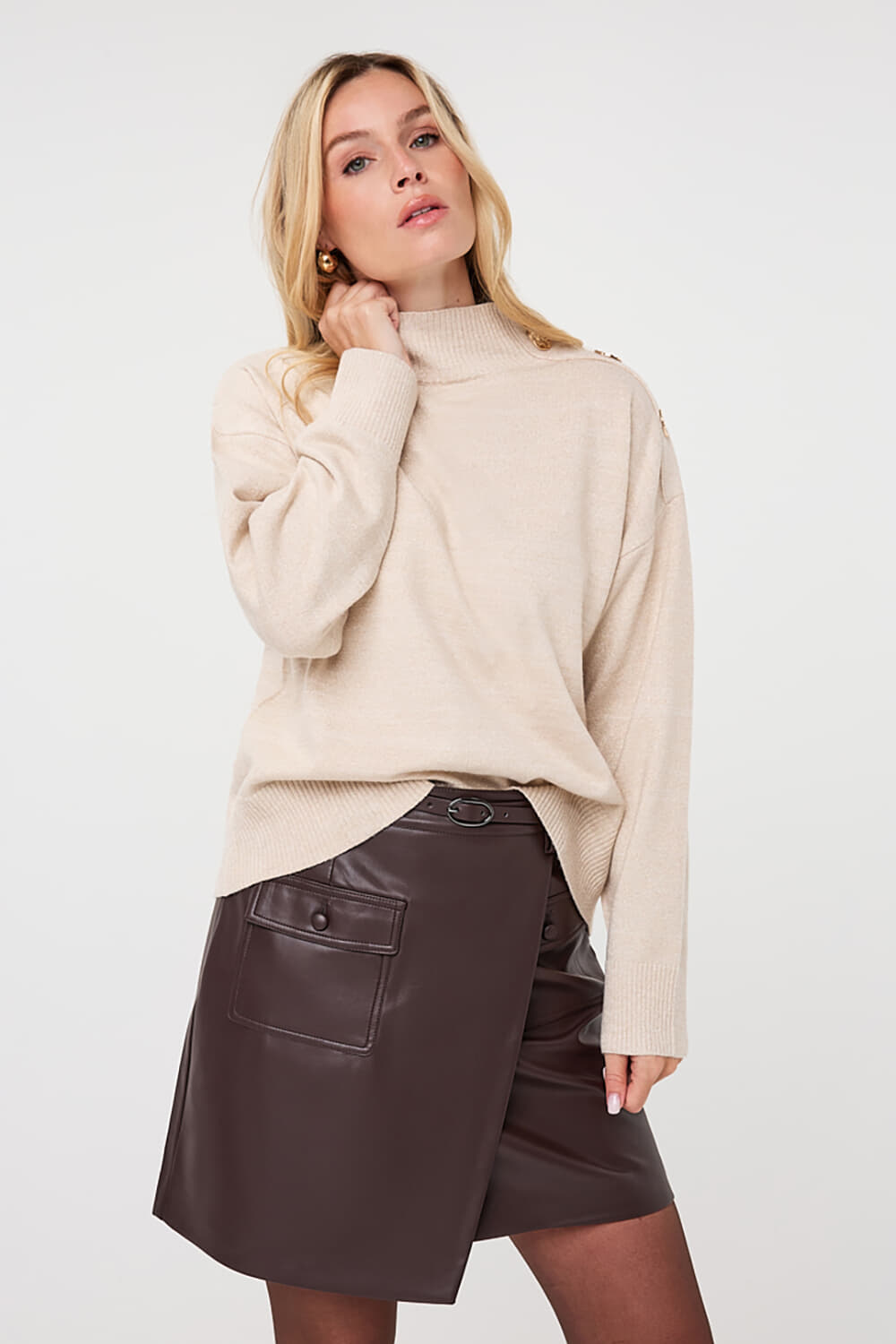 Esqualo Trui  Melange Lurex Beige
