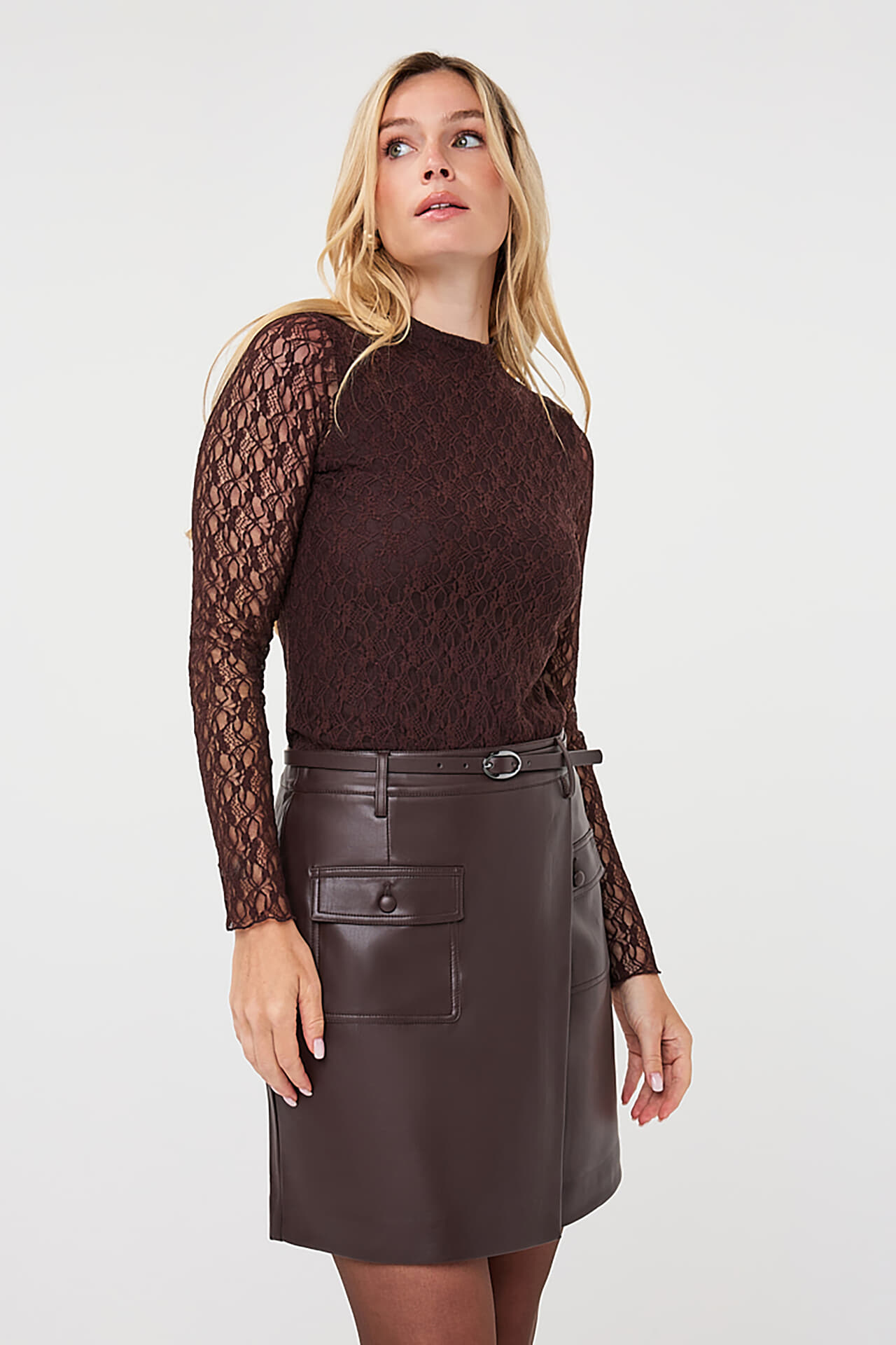Esqualo Top Lace Bordeaux Rood