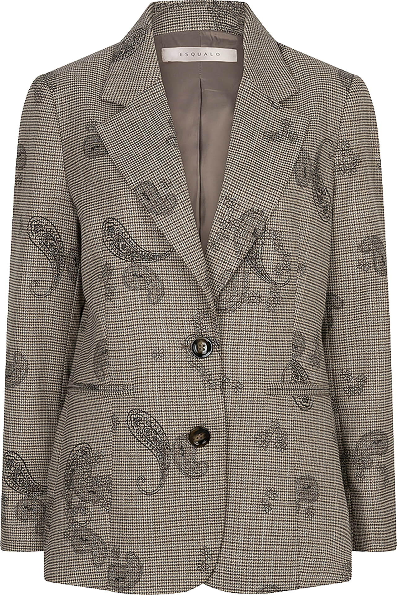Esqualo Blazer paisley check Bruin