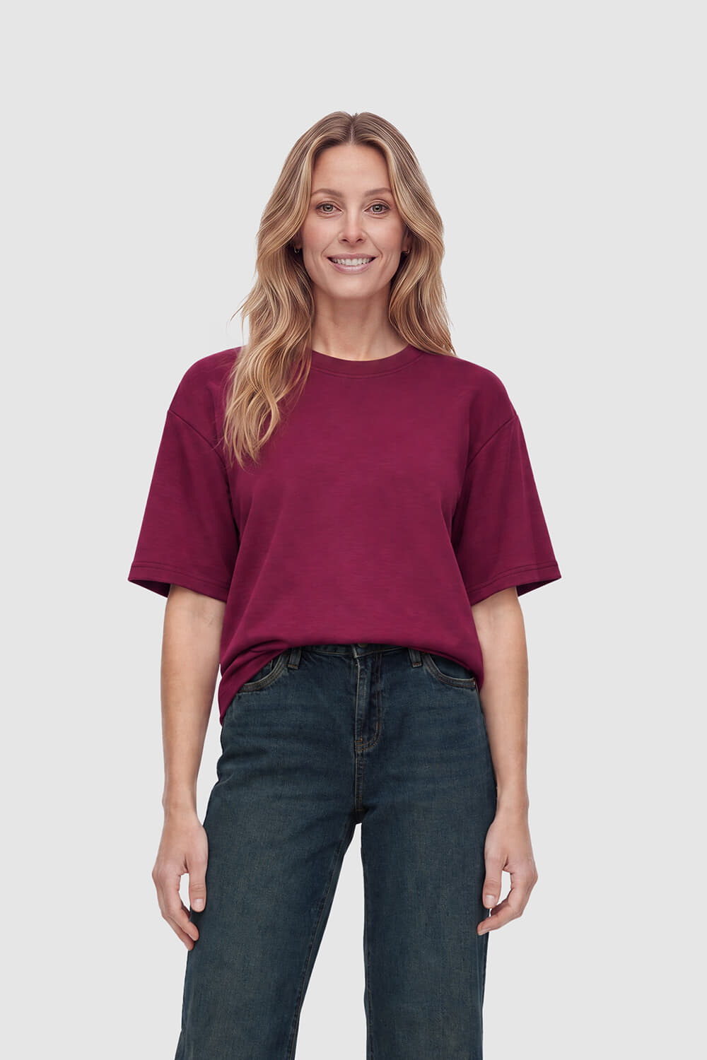 Tooday T-shirt Azra Boxy Bordeaux Rood