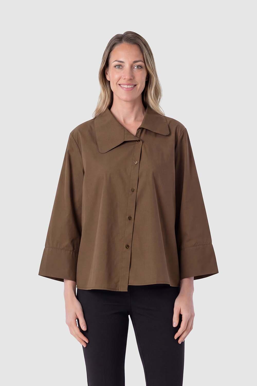 Tooday Top Amara 3/4 Mouw Bruin