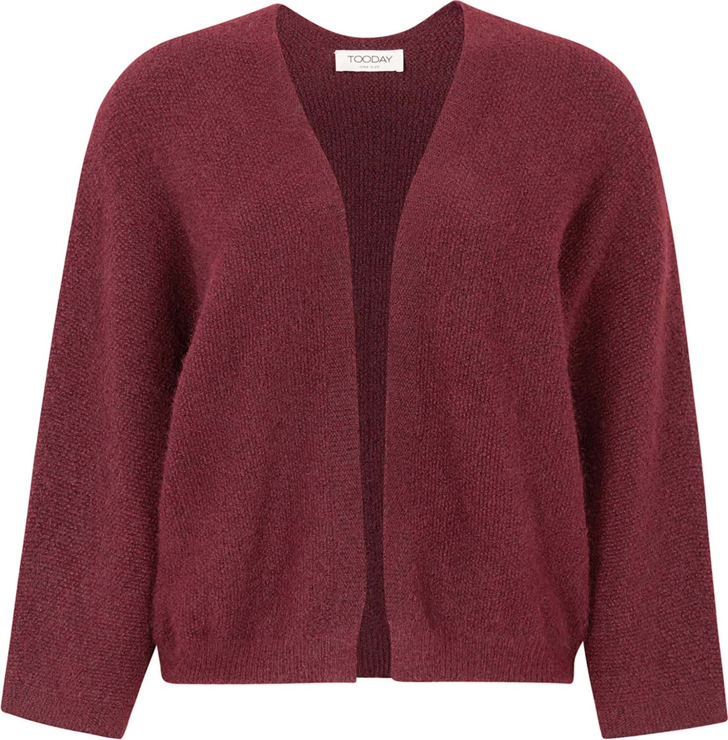 Tooday Gebreid Vest Bea Bordeaux Rood