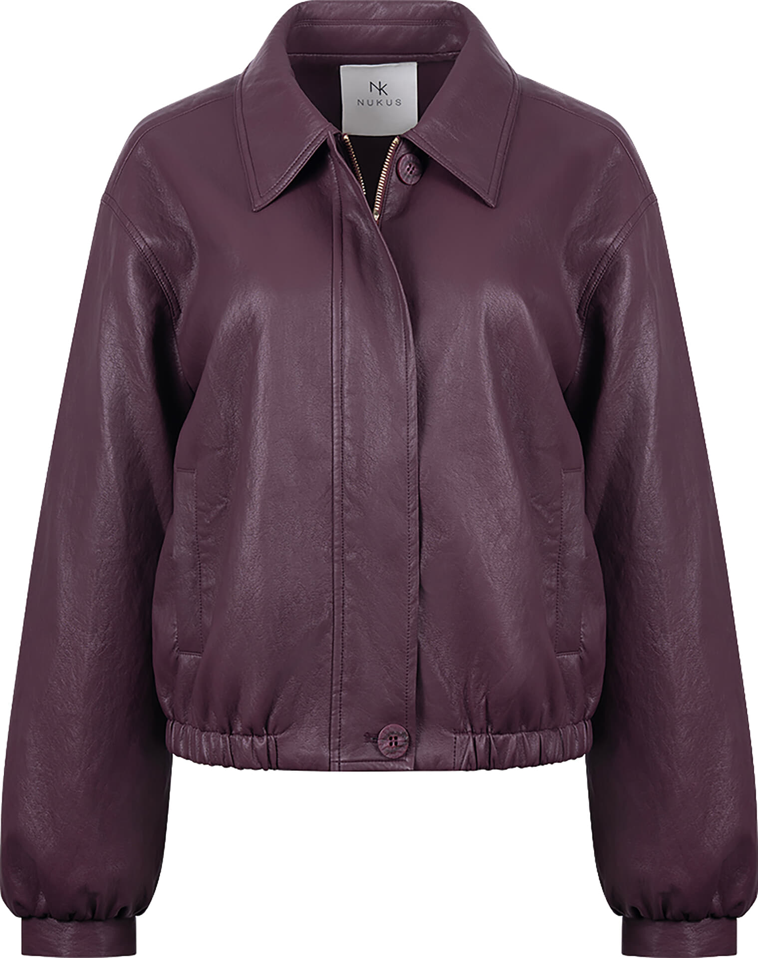 Nukus Blazer Dominique PU Bordeaux Rood
