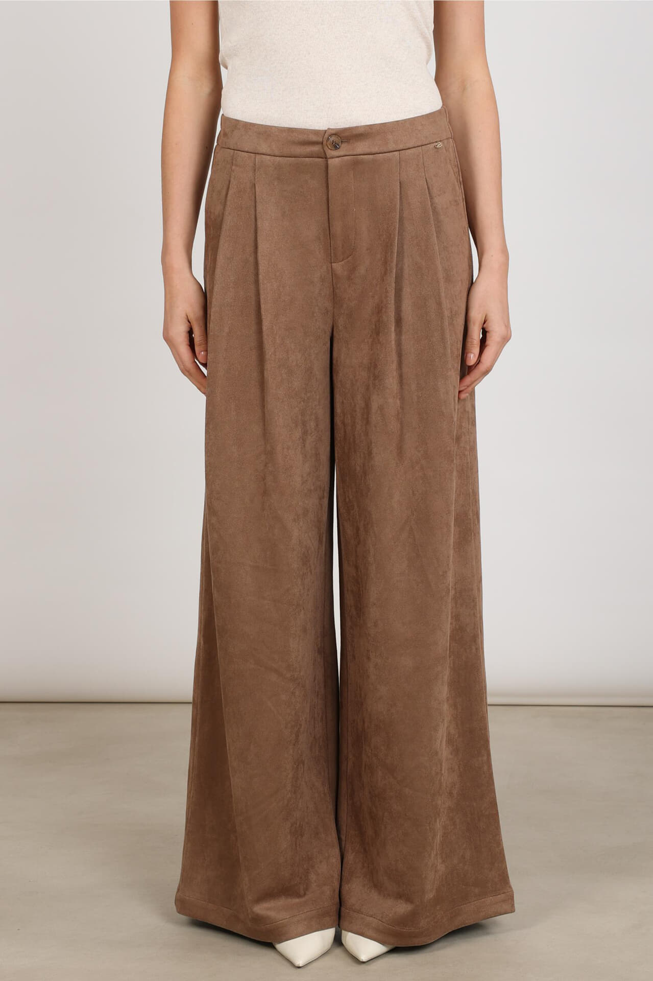 Nukus Broek Bodine Suede Taupe