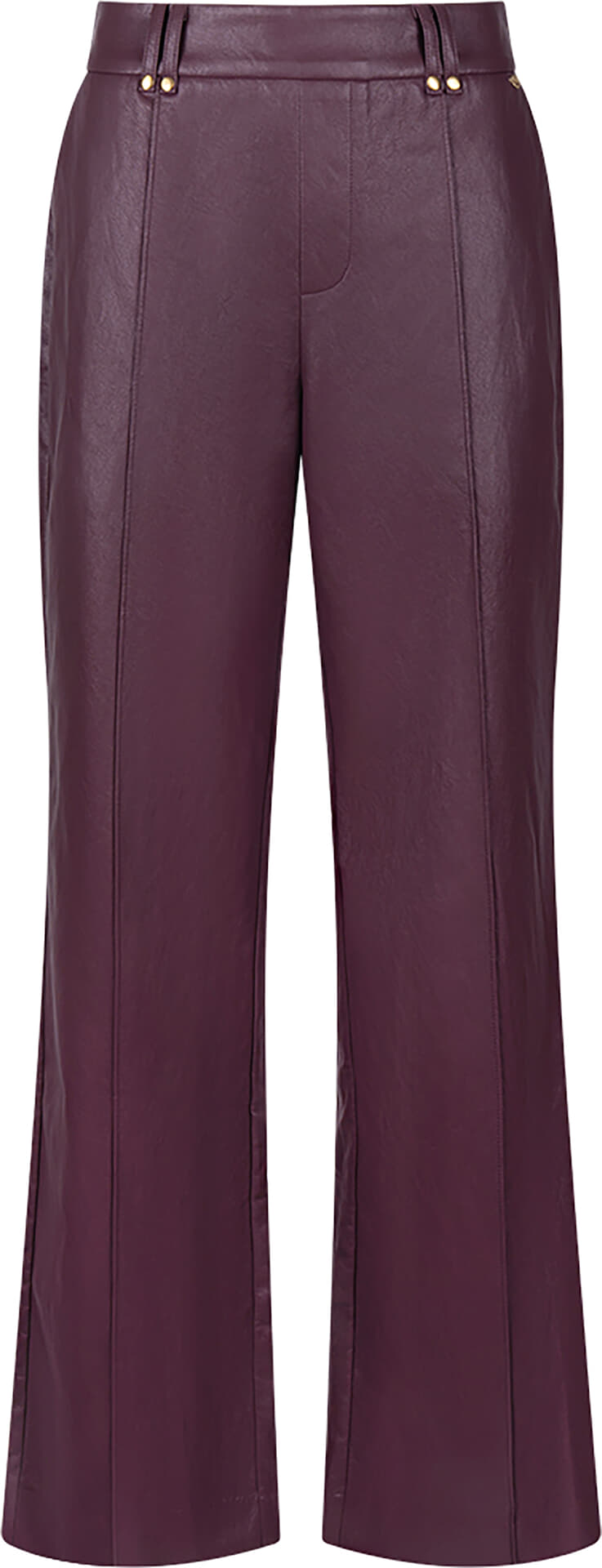 Nukus Broek Jill PU Bordeaux Rood