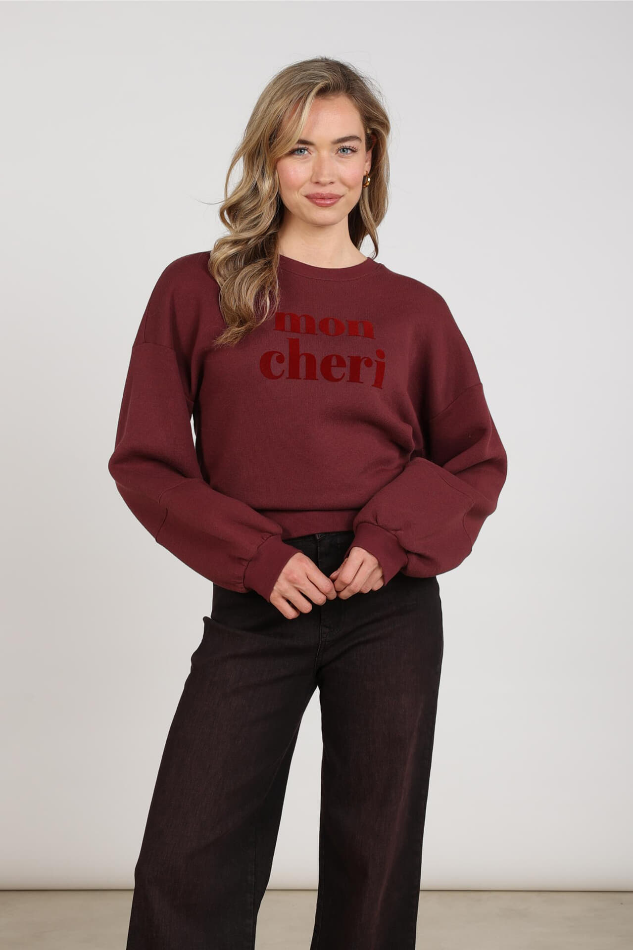 Nukus Pullover Nicola  Bordeaux Rood