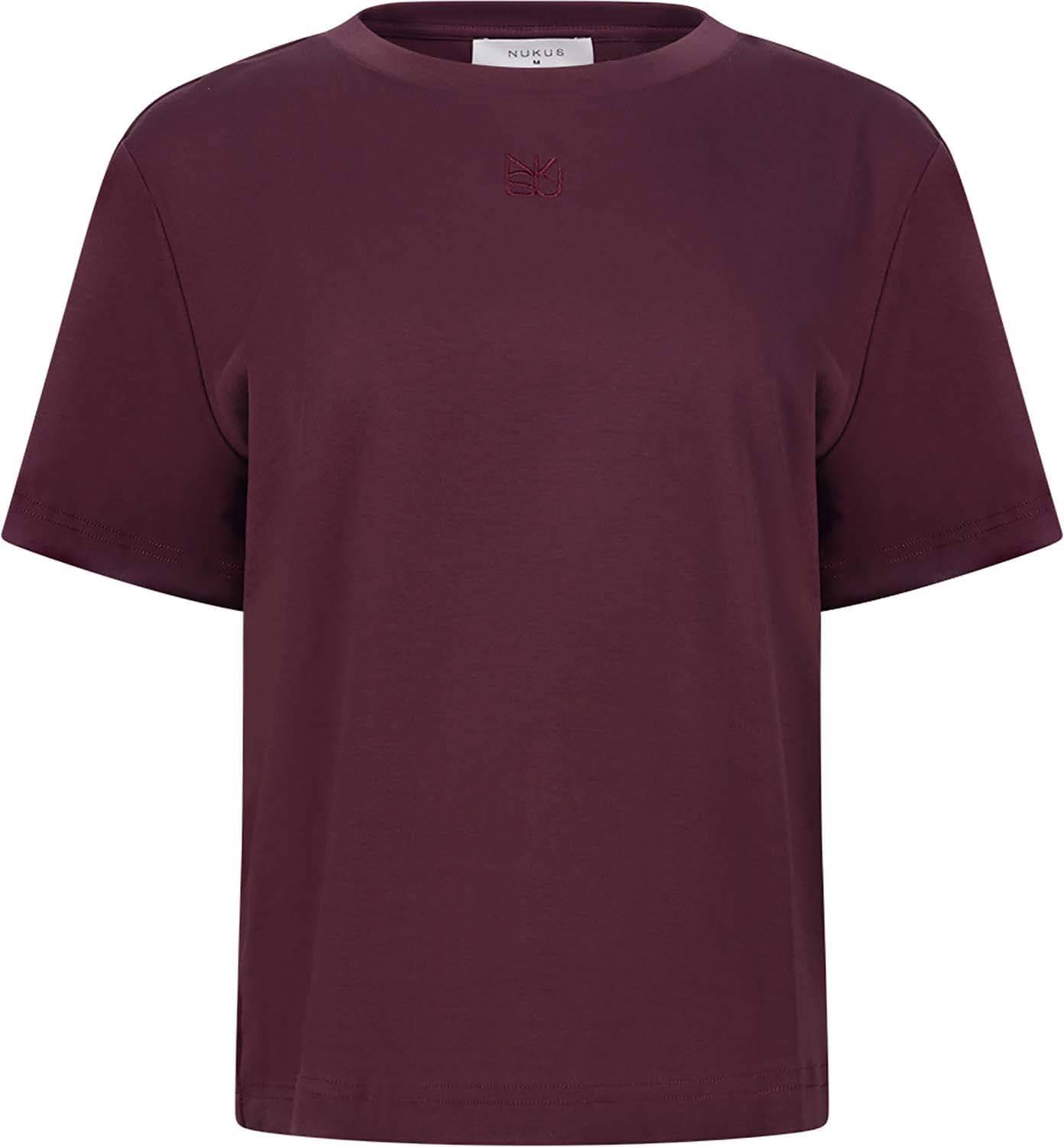 Nukus T-shirt Luna Bordeaux Rood