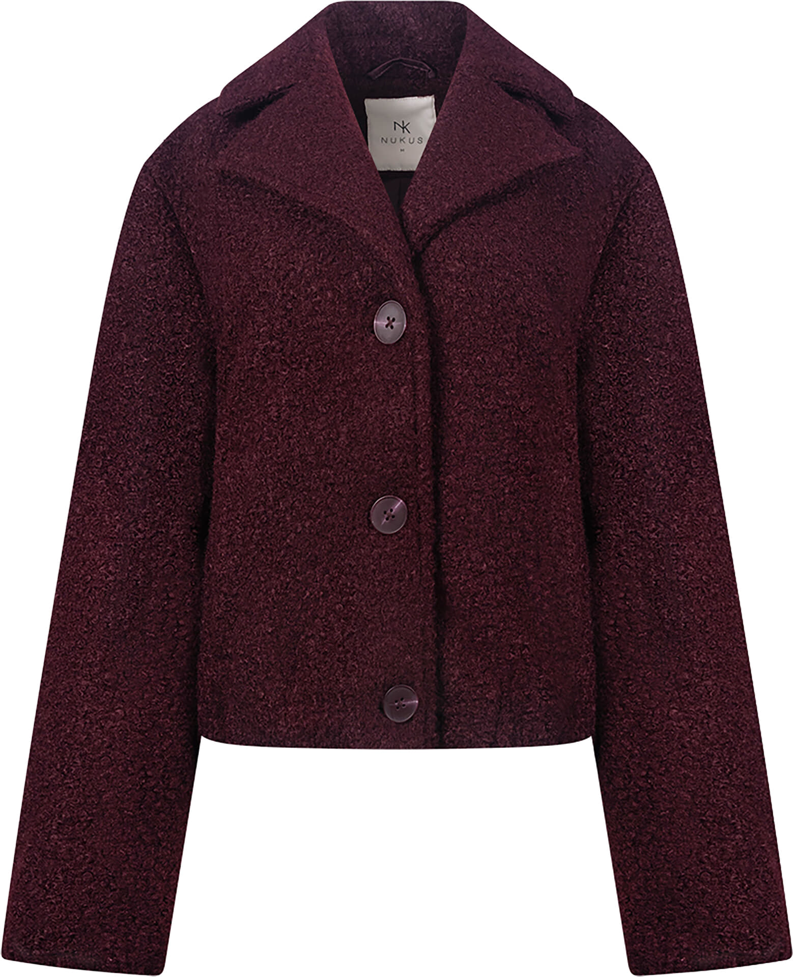 Nukus Jas Madelin Boucle Bordeaux Rood