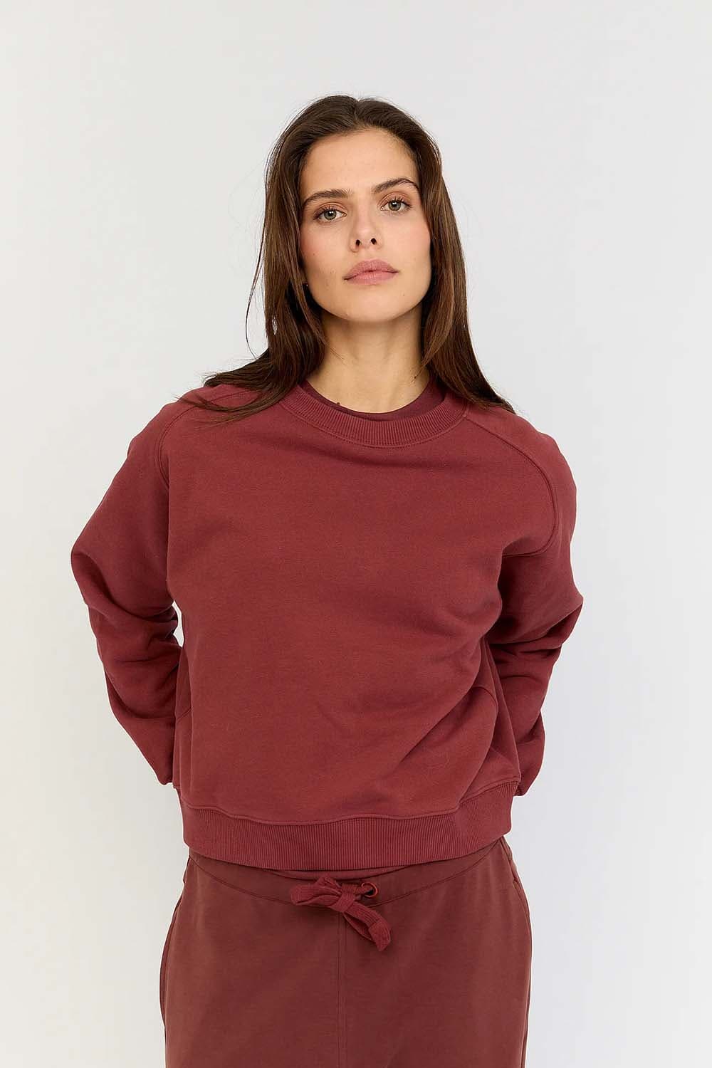 Moscow Sweater Essential Bordeaux Rood
