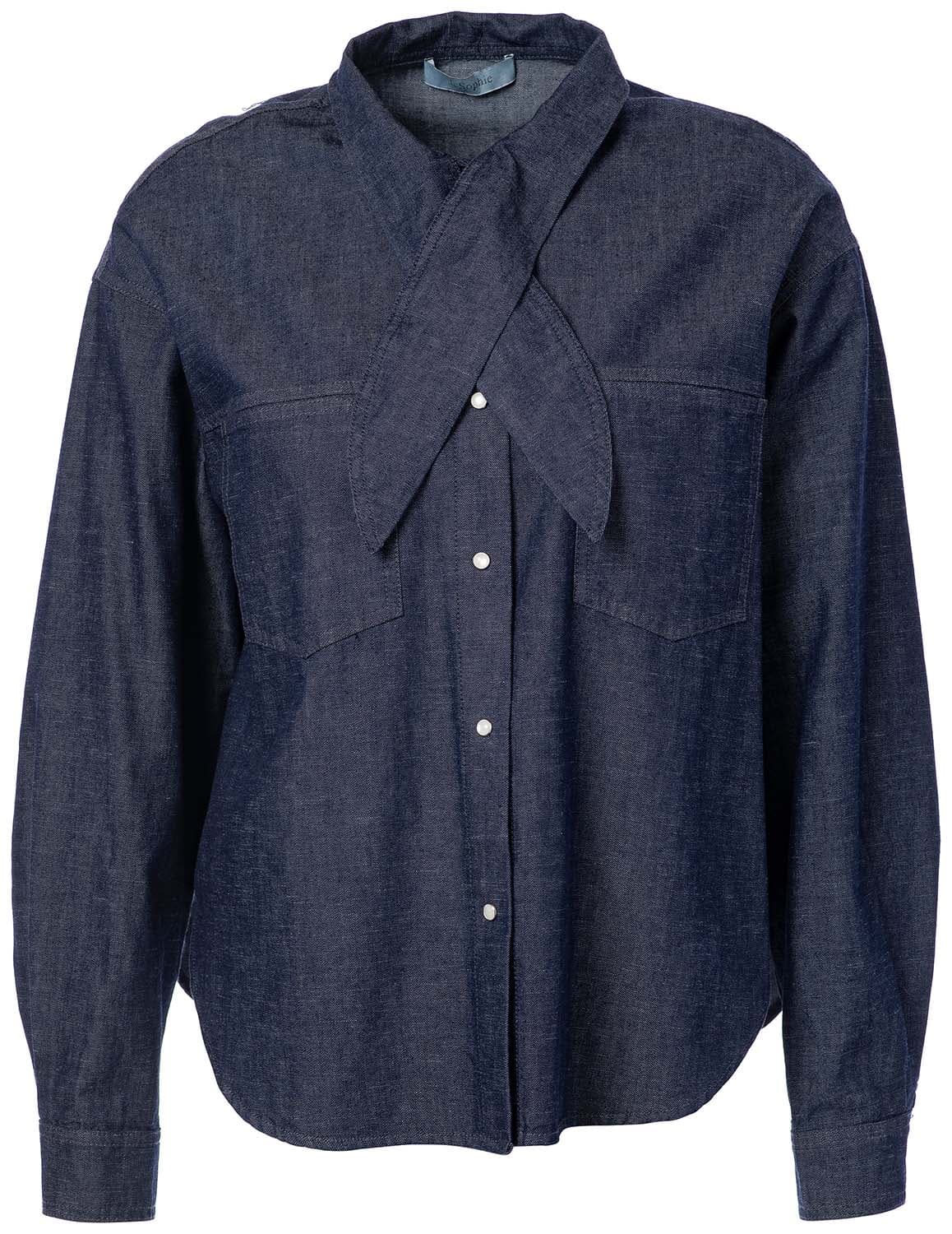 JC Sophie Blouse Plum Jeans Light
