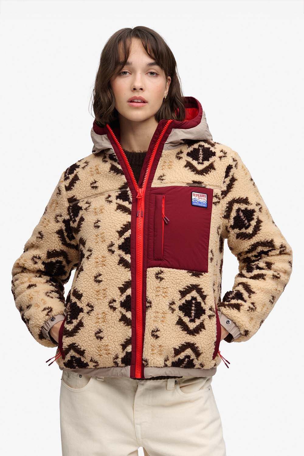 Superdry & Co Jas Fleece Hybride Serpa Beige