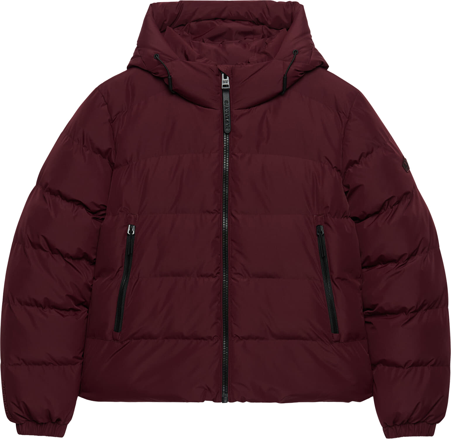 Superdry & Co Pufferjas Sport met Capuchon  Bordeaux Rood