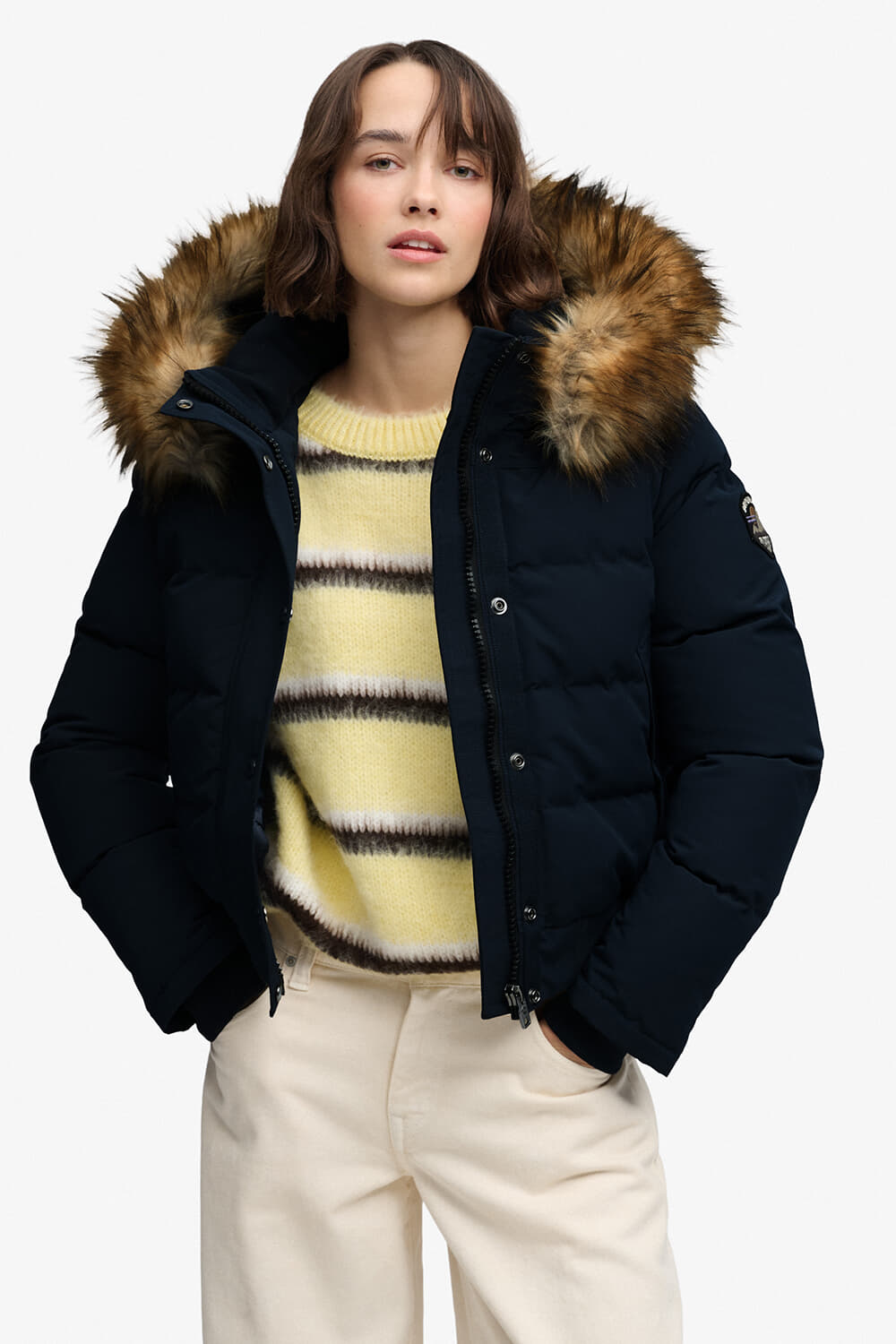 Superdry & Co Bomberjack Everst met Cappuchon Navy