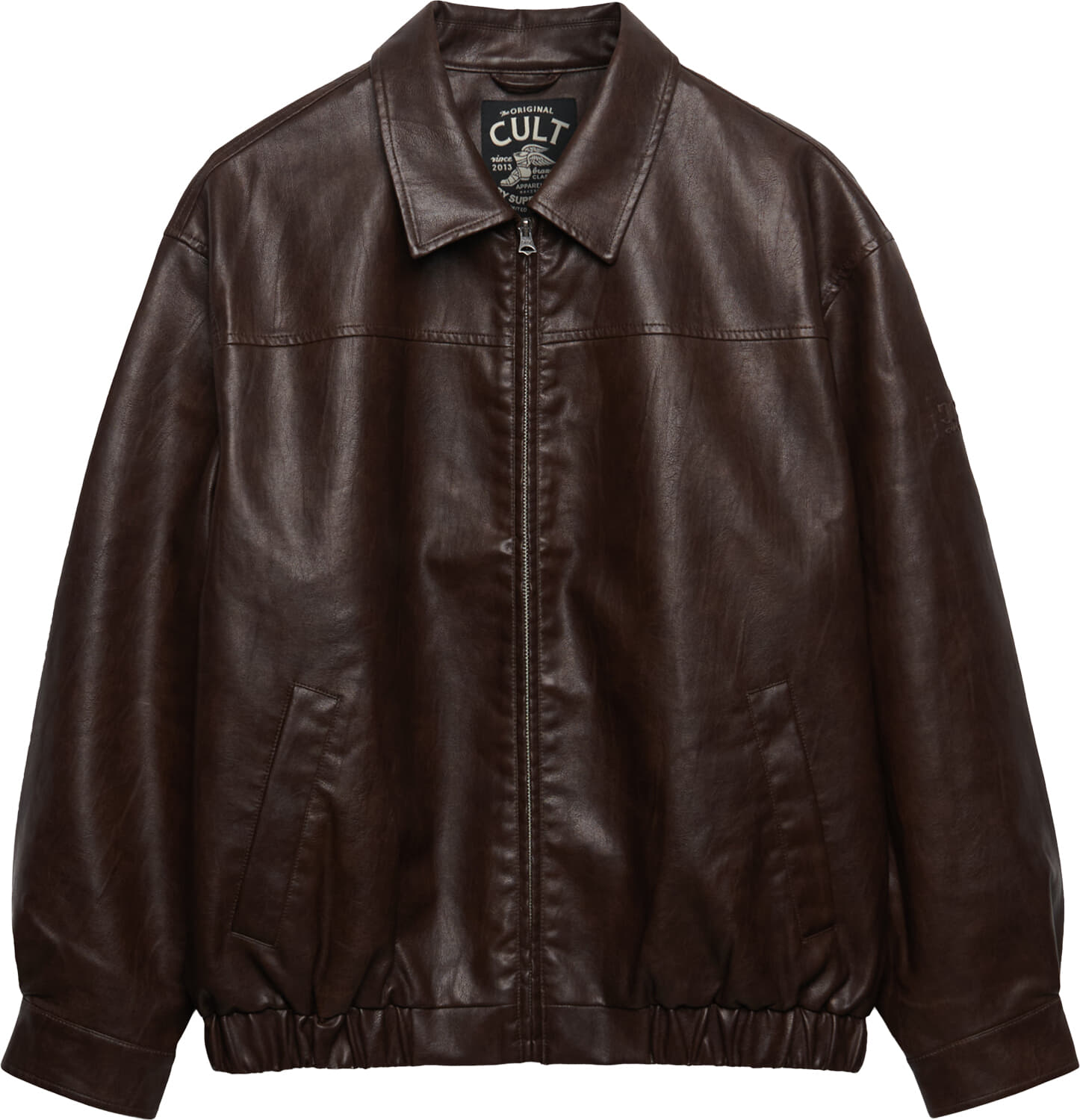 Superdry & Co Bomber Jas met Kraag Oversized Bruin