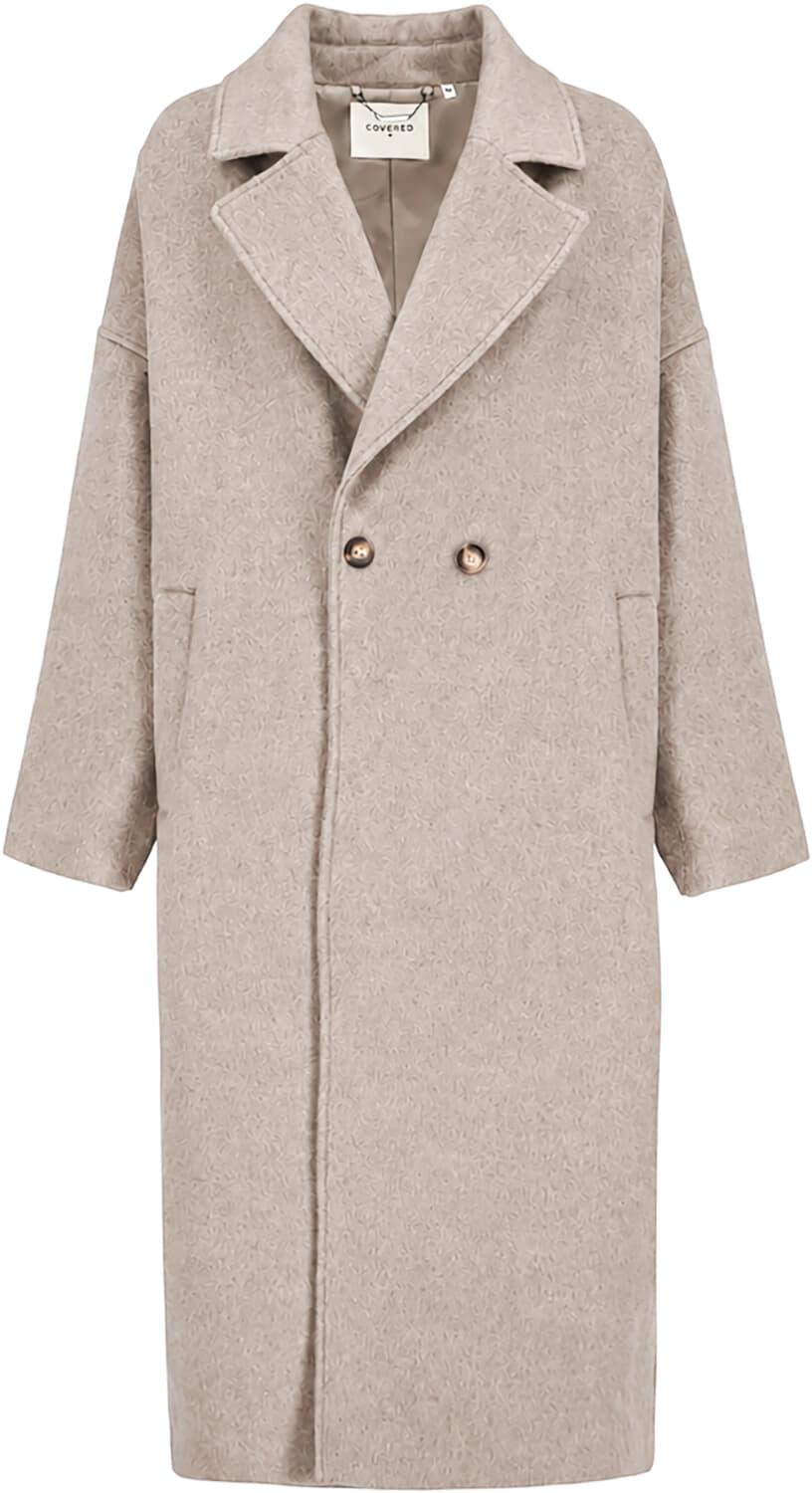Covered Jas Wol Mani Beige