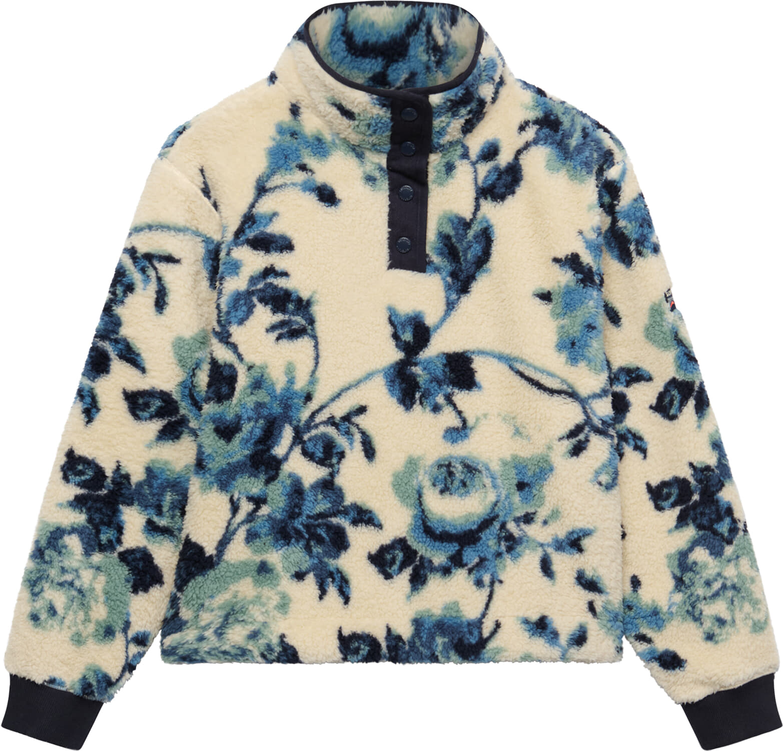 Superdry & Co Sweater Teddy Soft Fleece met Print Blauw