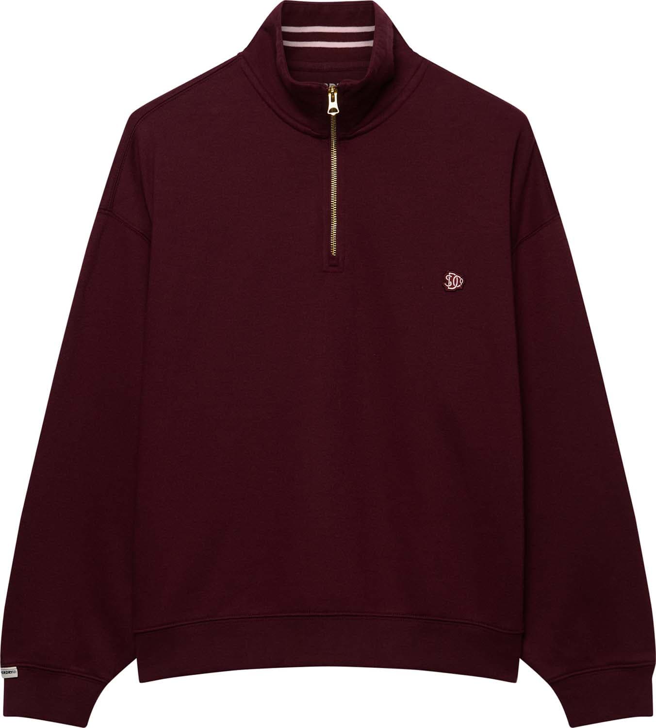Superdry & Co Half-zip Sweater Monogram Bordeaux Rood