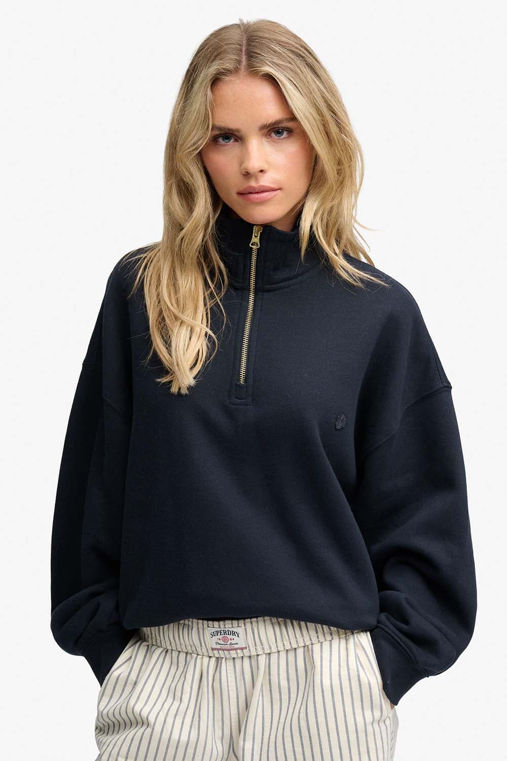 Superdry & Co Sweater Half-zip  Monogram Navy