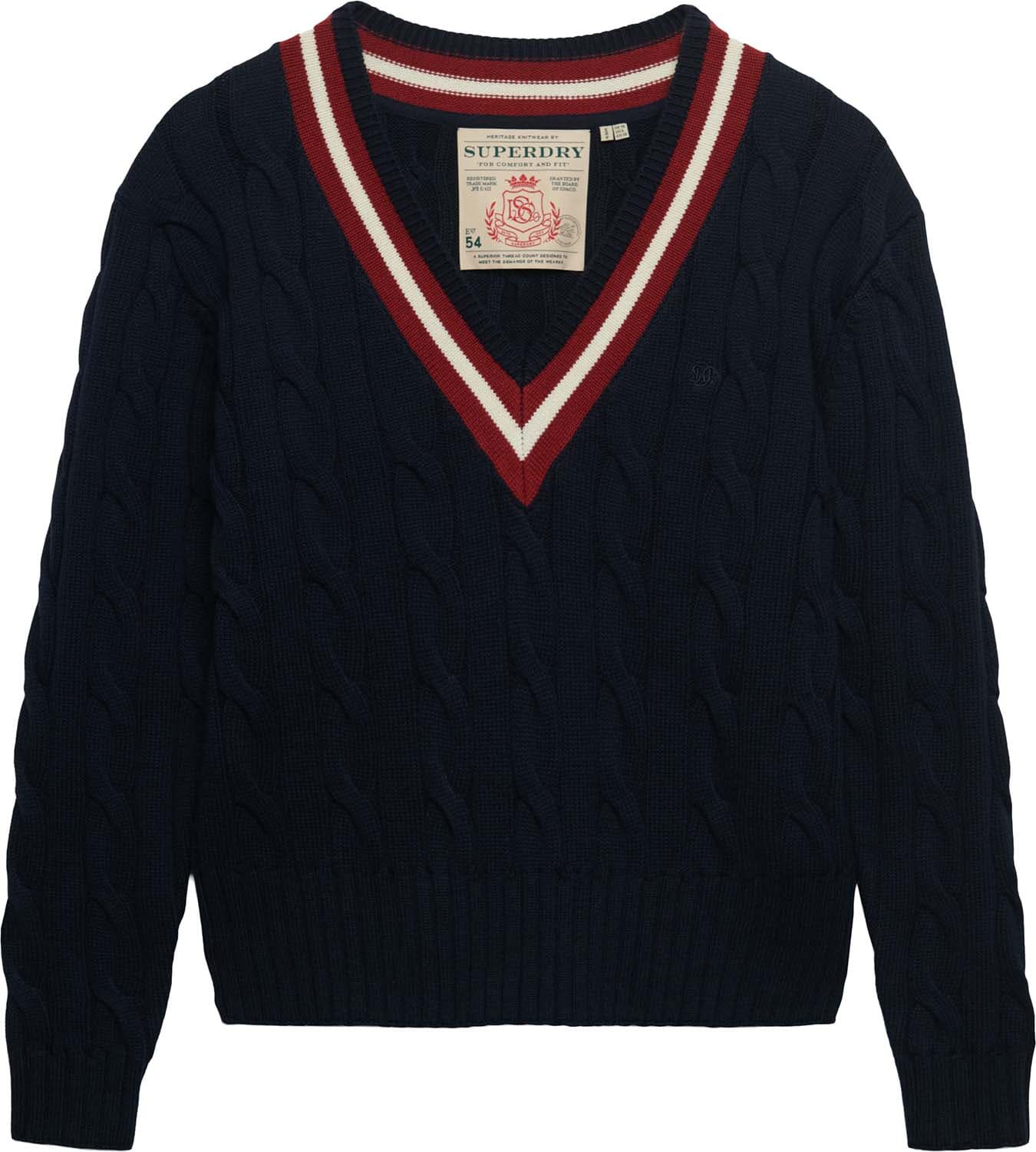 Superdry & Co Trui Cable Cricket Navy