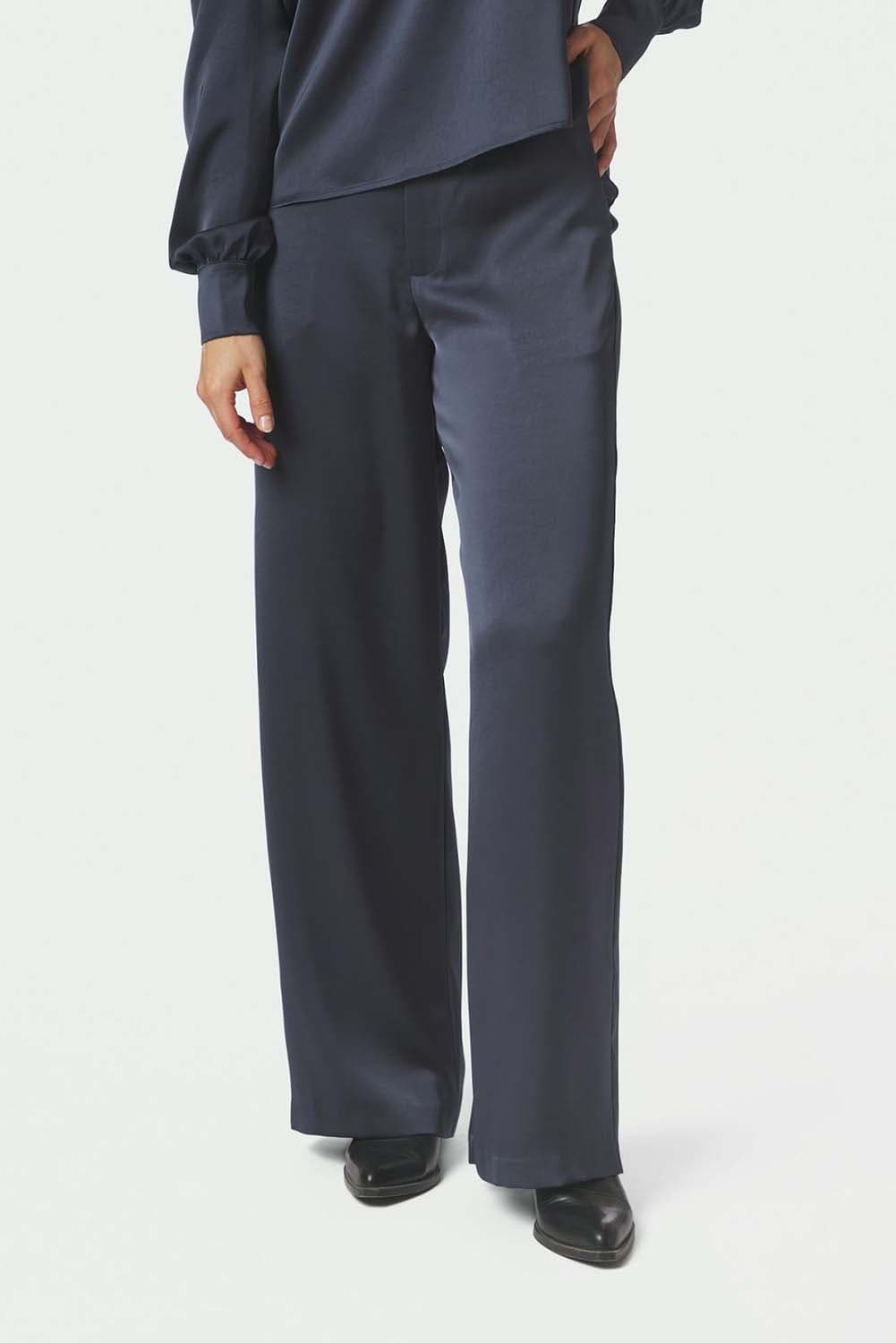 Neo Noir Pantalon Emmett Heavy Sateen Blauw